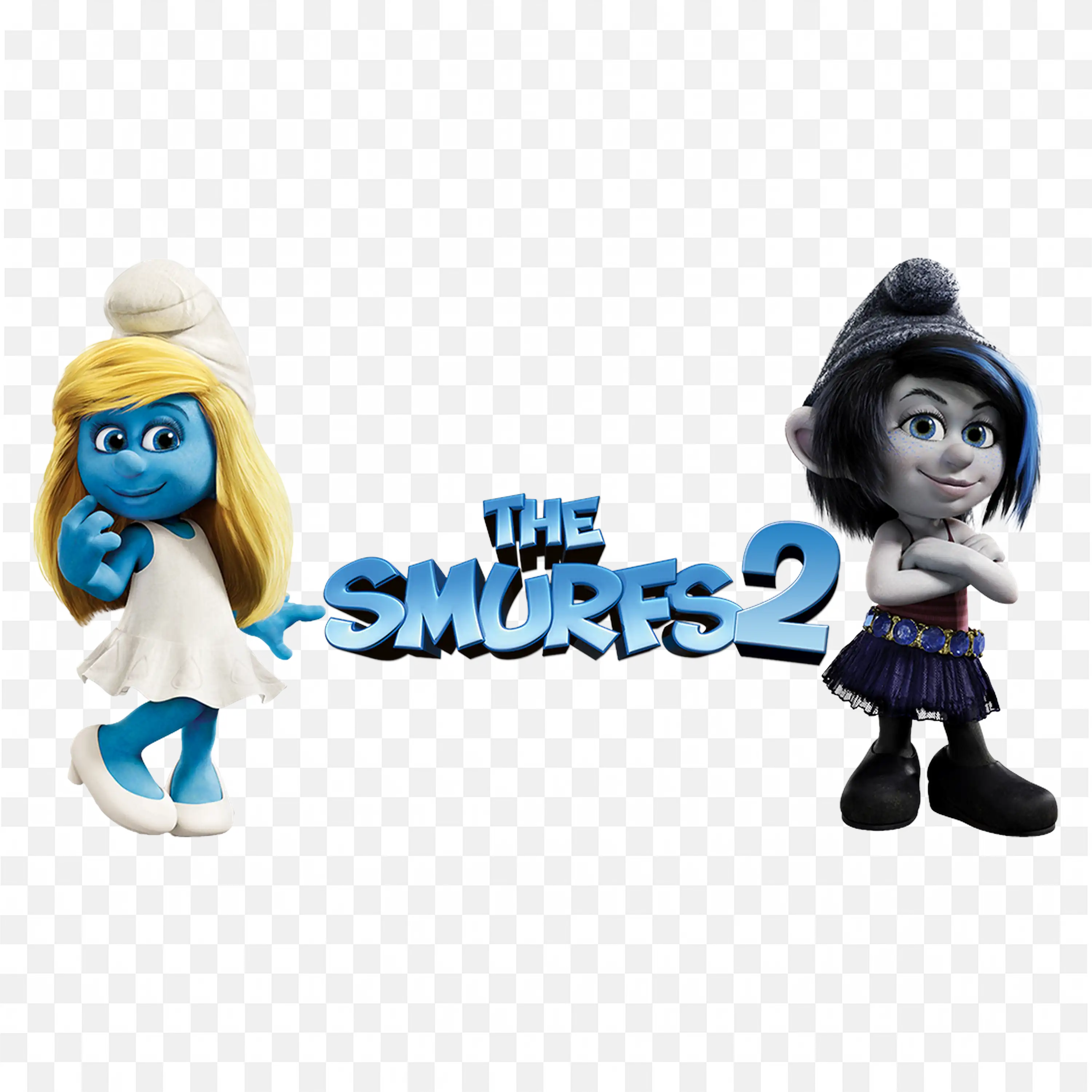 The Smurfs Two Movie Characters Smurfette with Logo