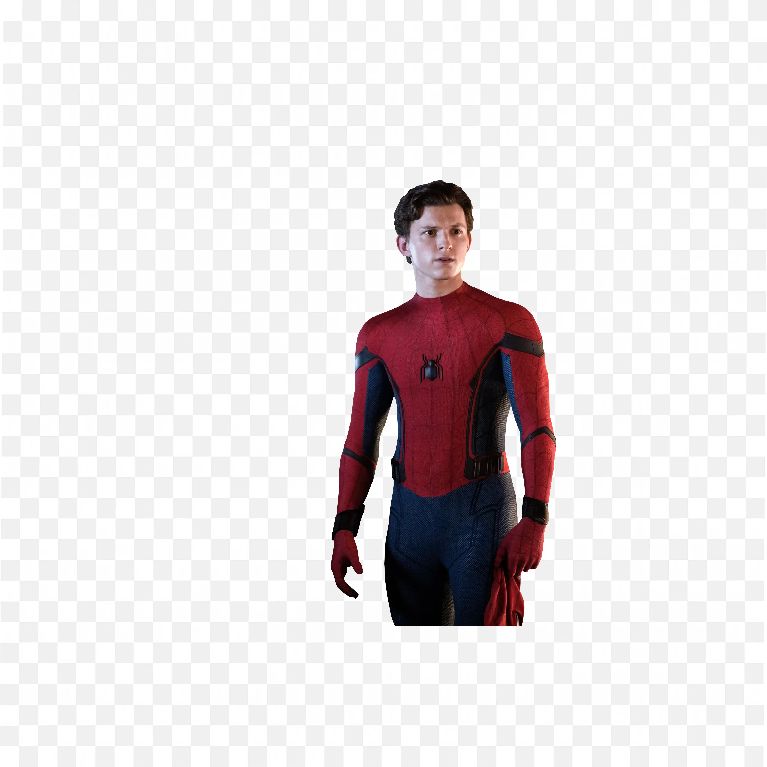 Tom Holland in Spiderman Marvel Universe Suit Free Png