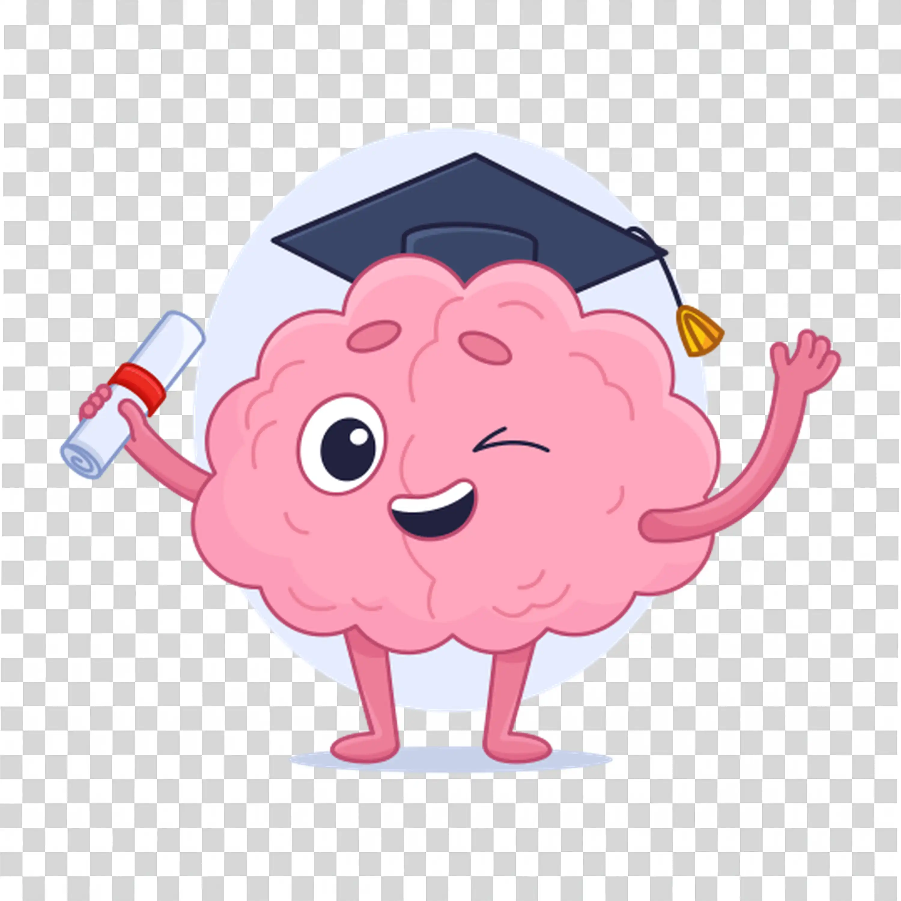 A stylized character with pink hair in a fun pose PNG