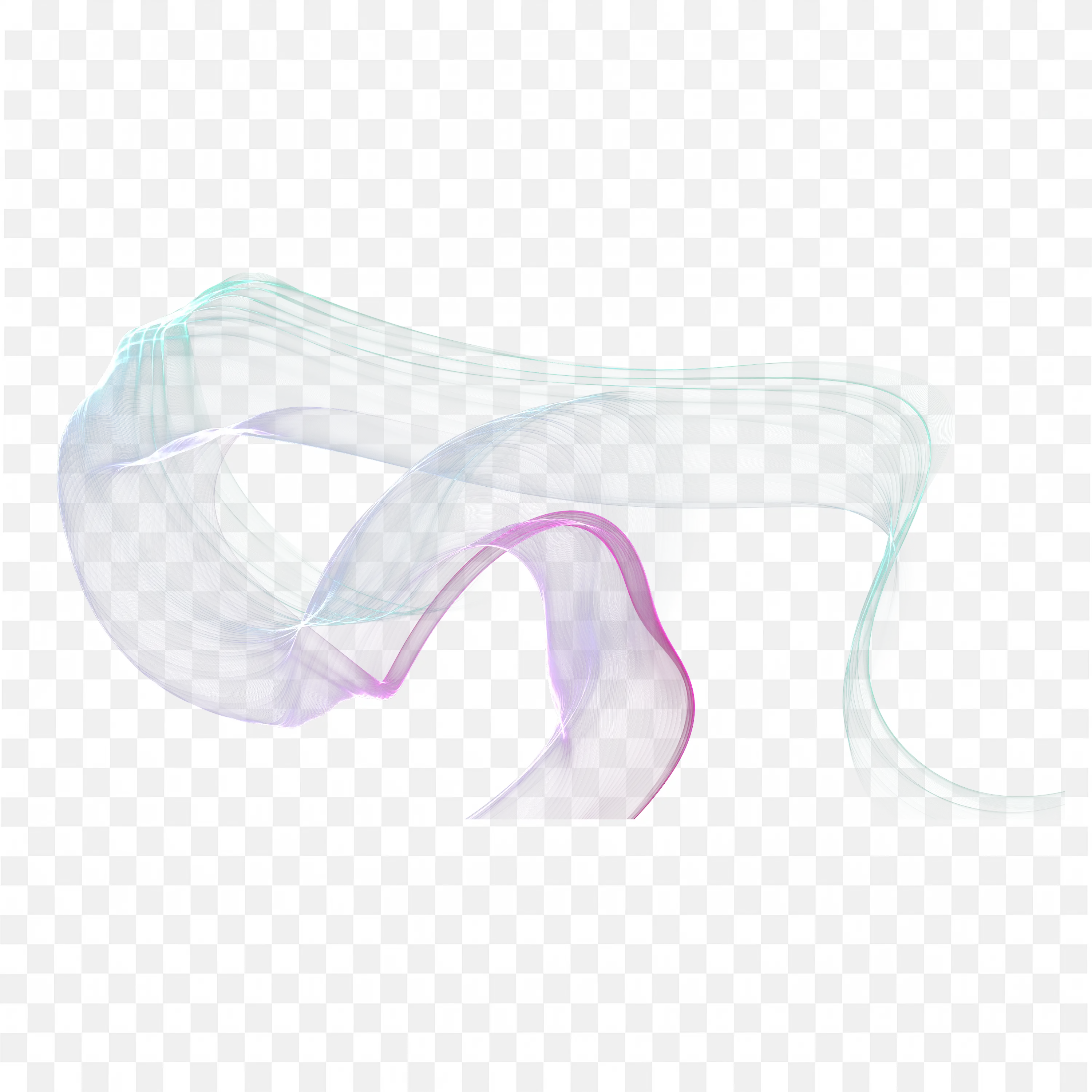 Abstract Flowing Ribbons in Soft Purple and Blue Colours