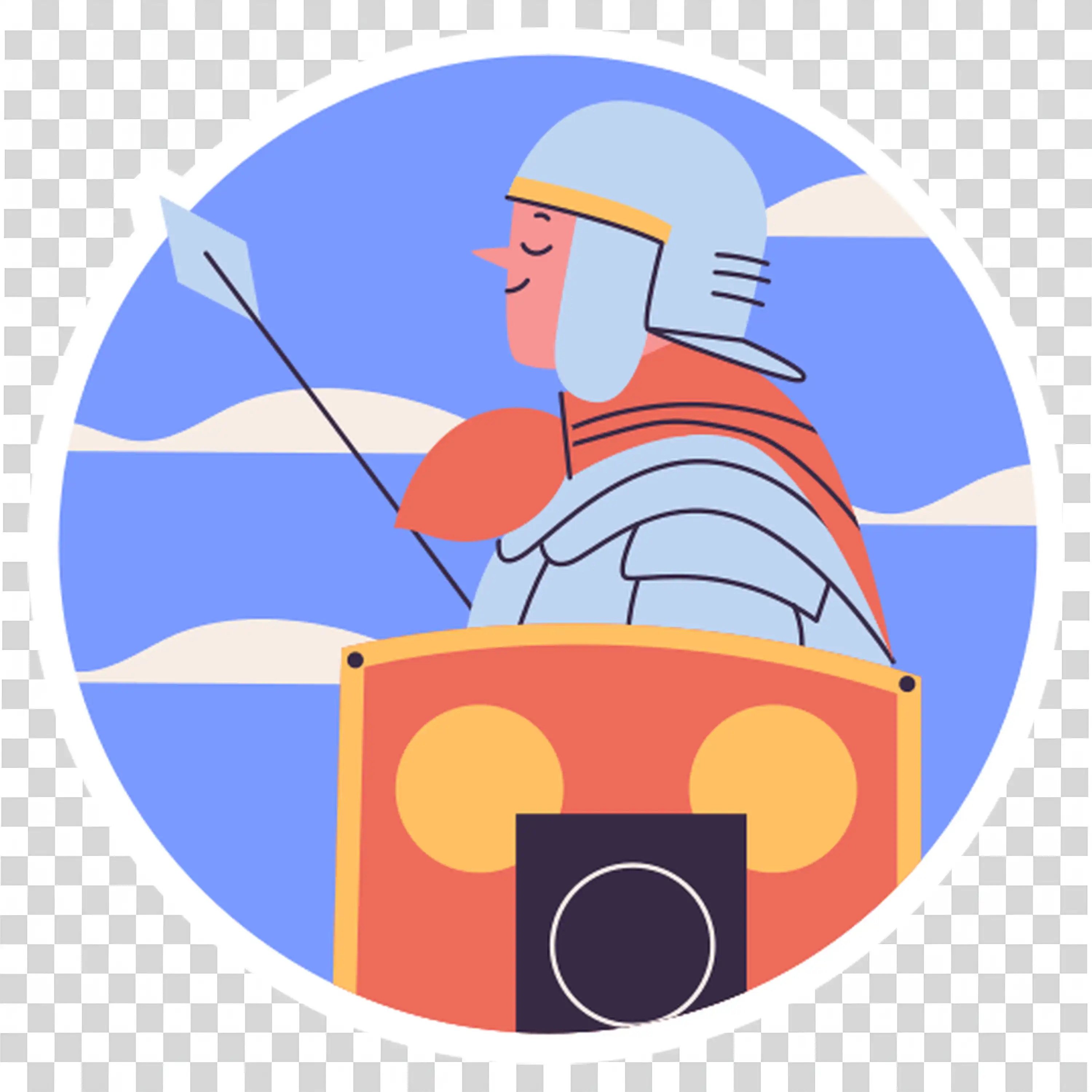 Animated character enjoying a sunny day with a camera in hand