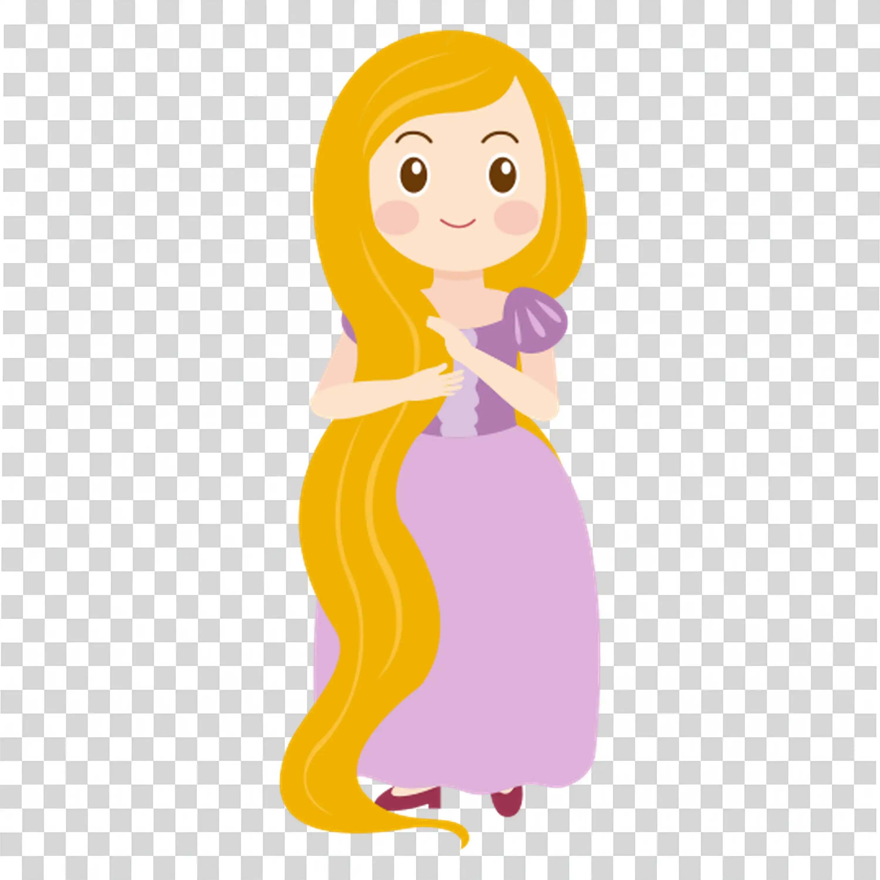 Animated pregnant woman in a calm and serene pose PNG