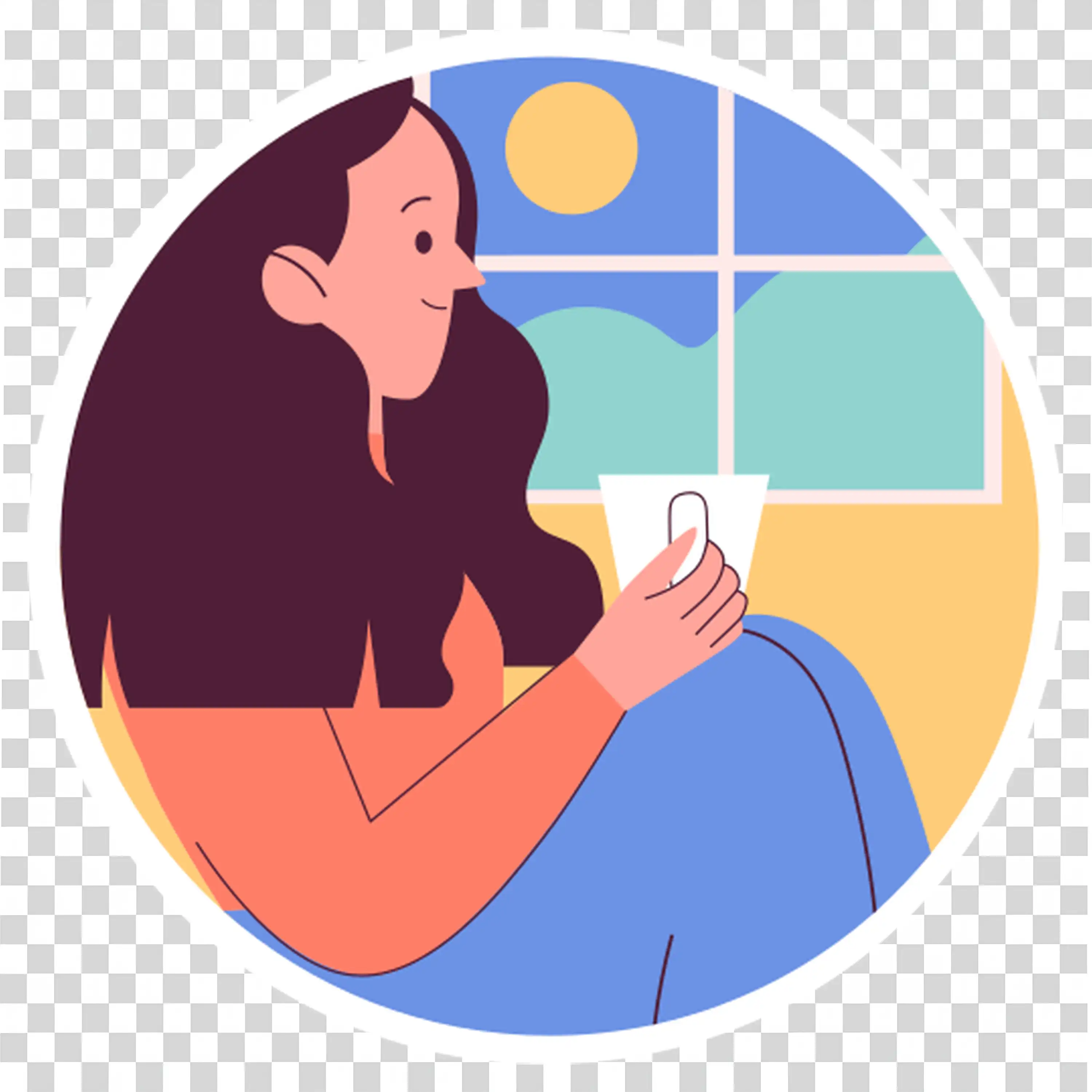 Artist Creating Beautiful Drawing with Care free PNG image