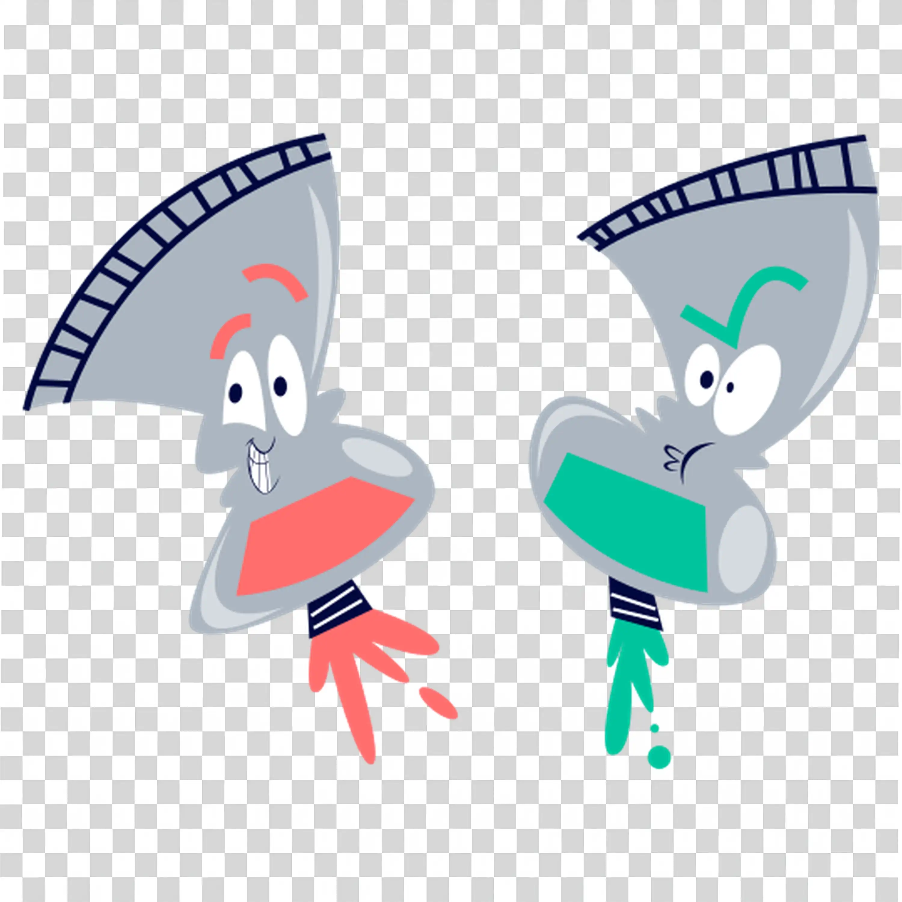 Artistic character lifting weights with strong pose