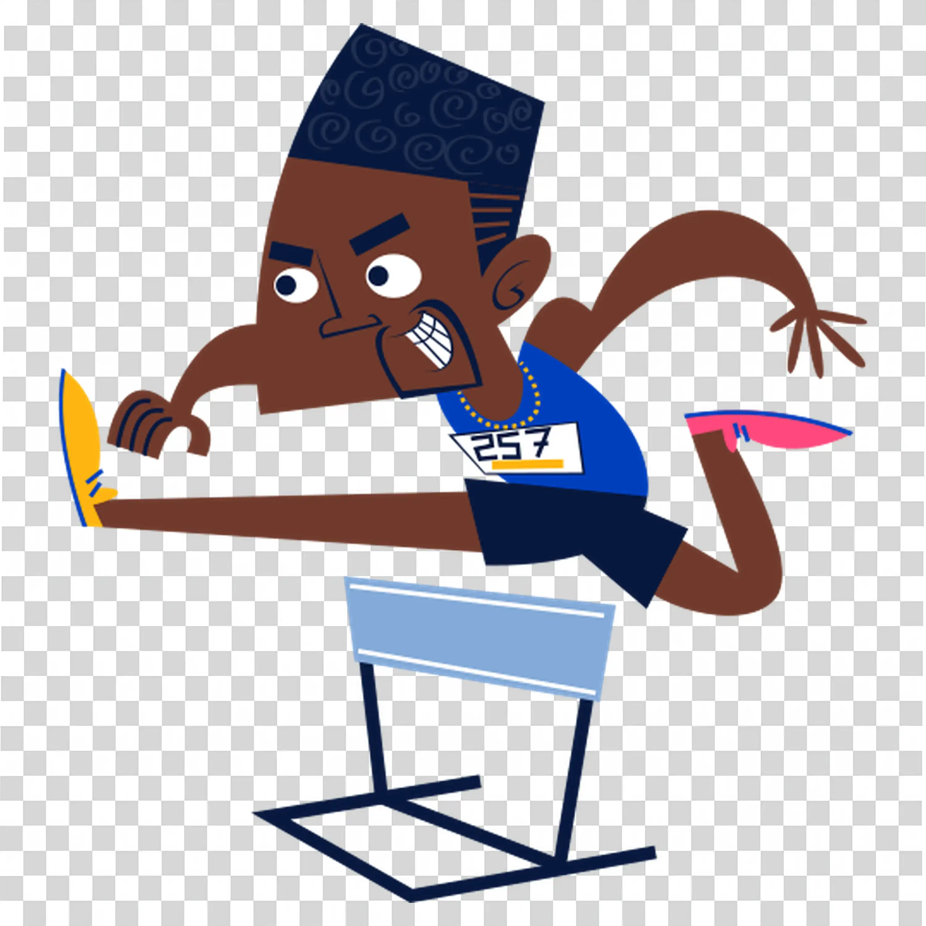 Athlete Running Quickly Showing Speed and Strength