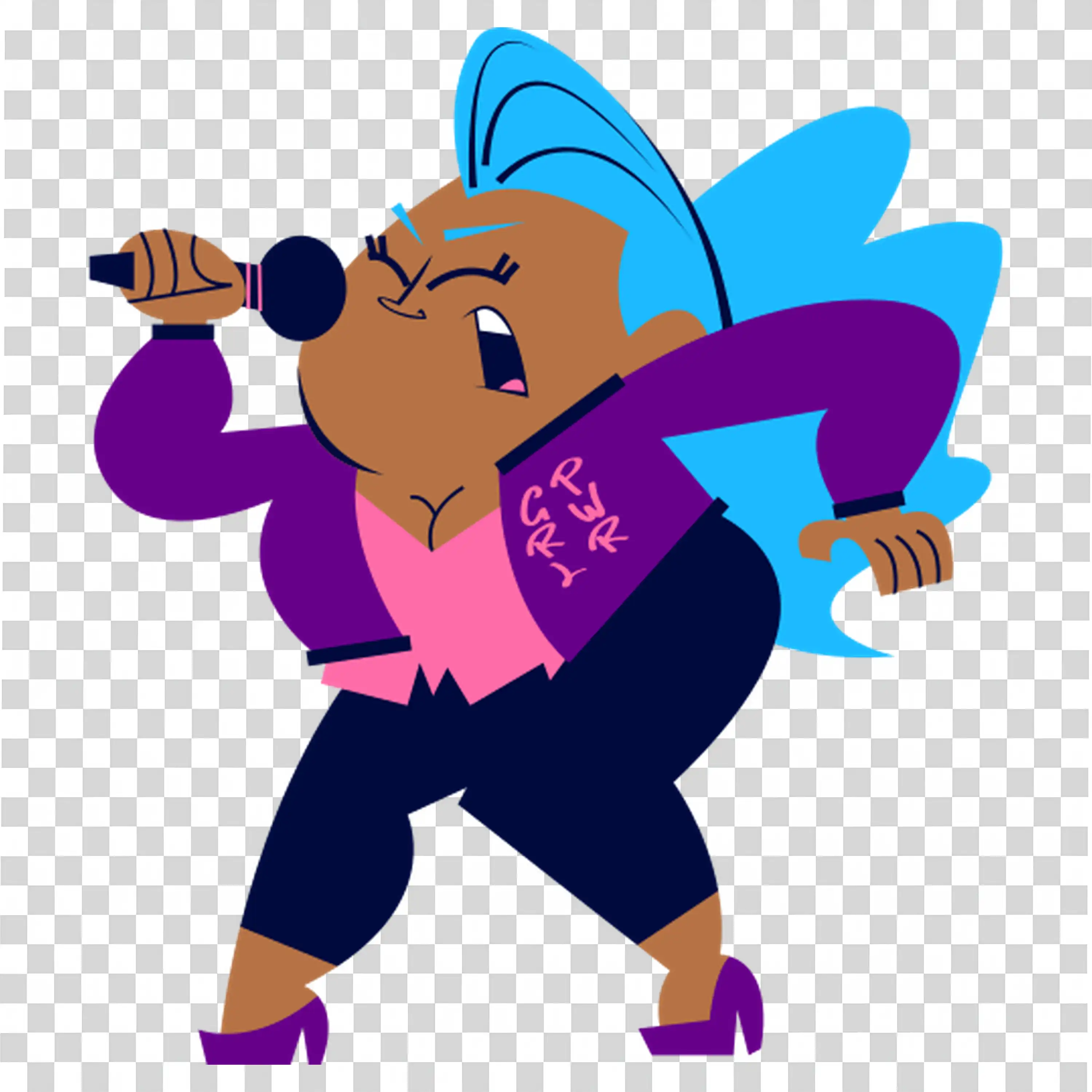 Athletic figure performing a dynamic dance with energy