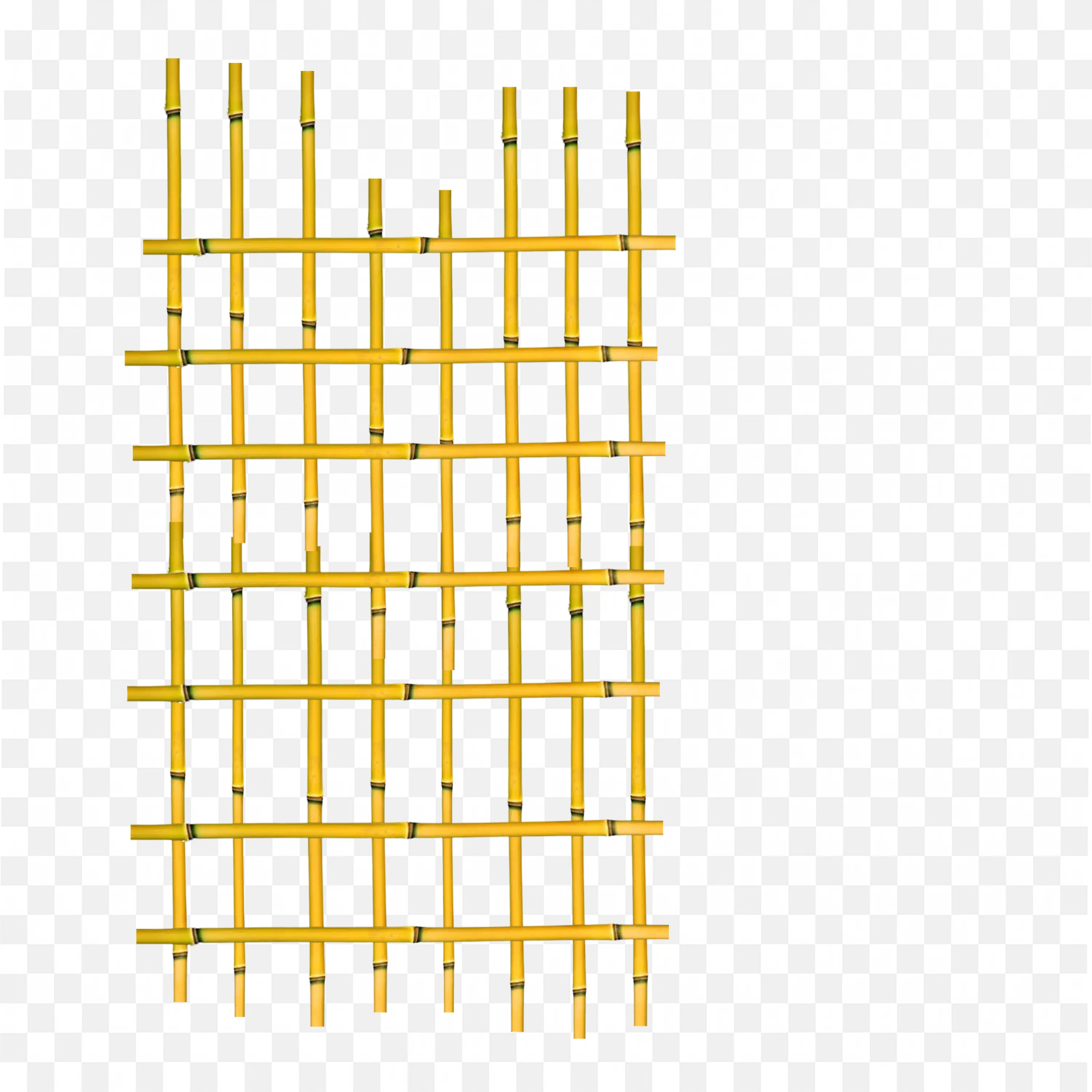 Bamboo Wooden Fence Grid Pattern Free PNG Image Download