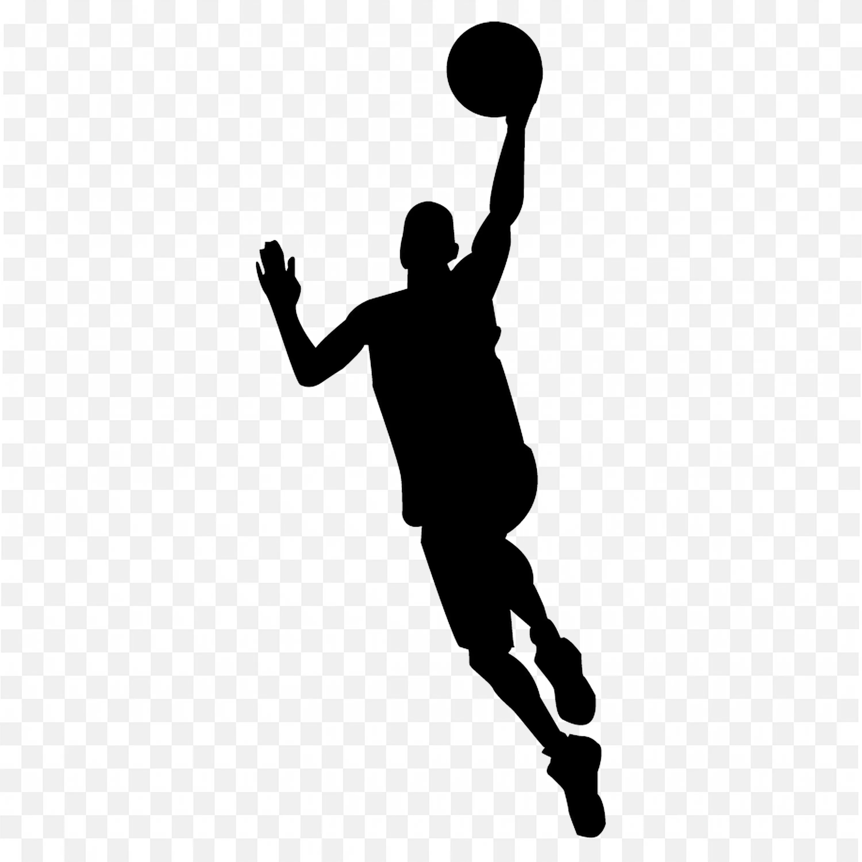 Basketball Player is Aiming to Score a Goal Png Image