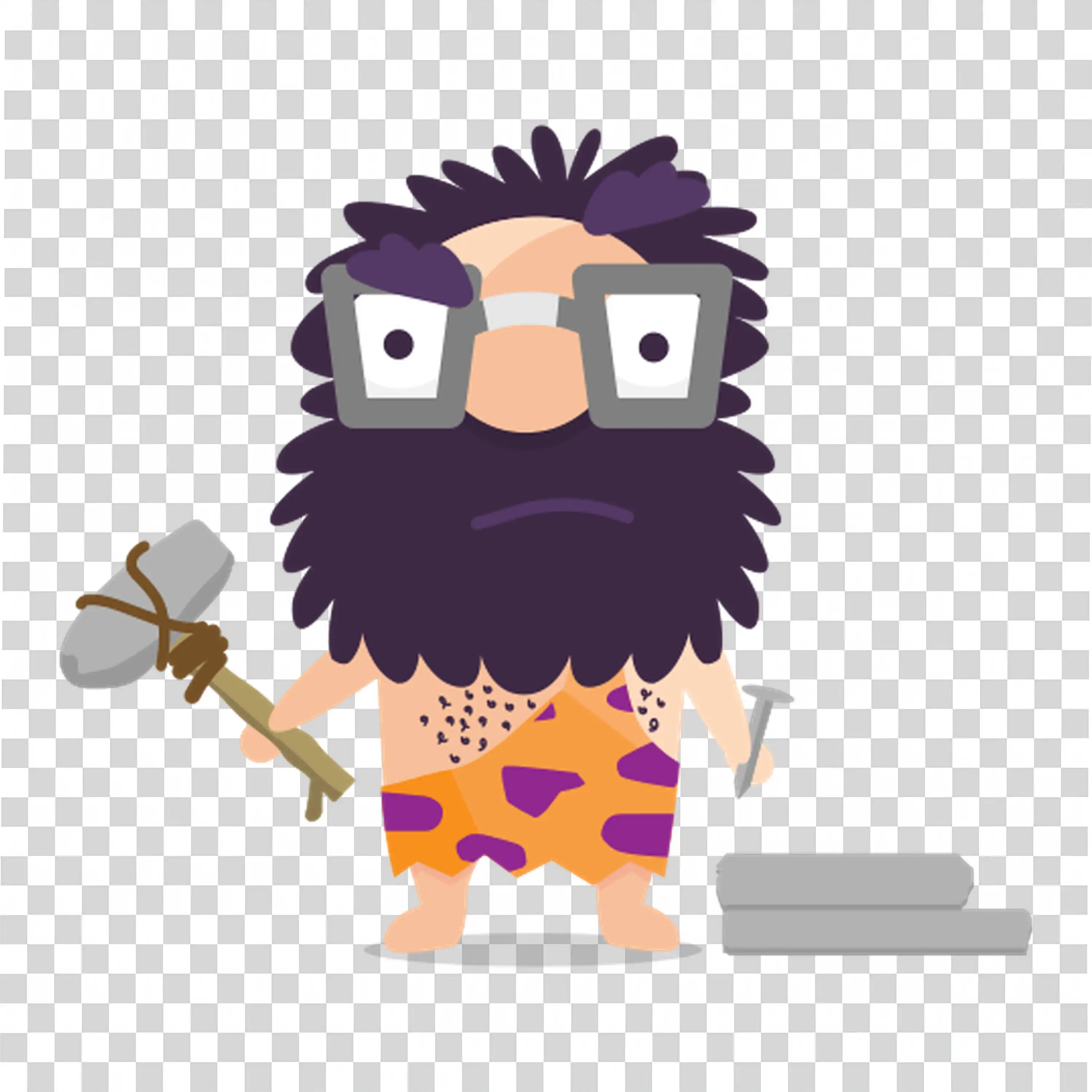 Bearded man with messy hair looking surprised or confused