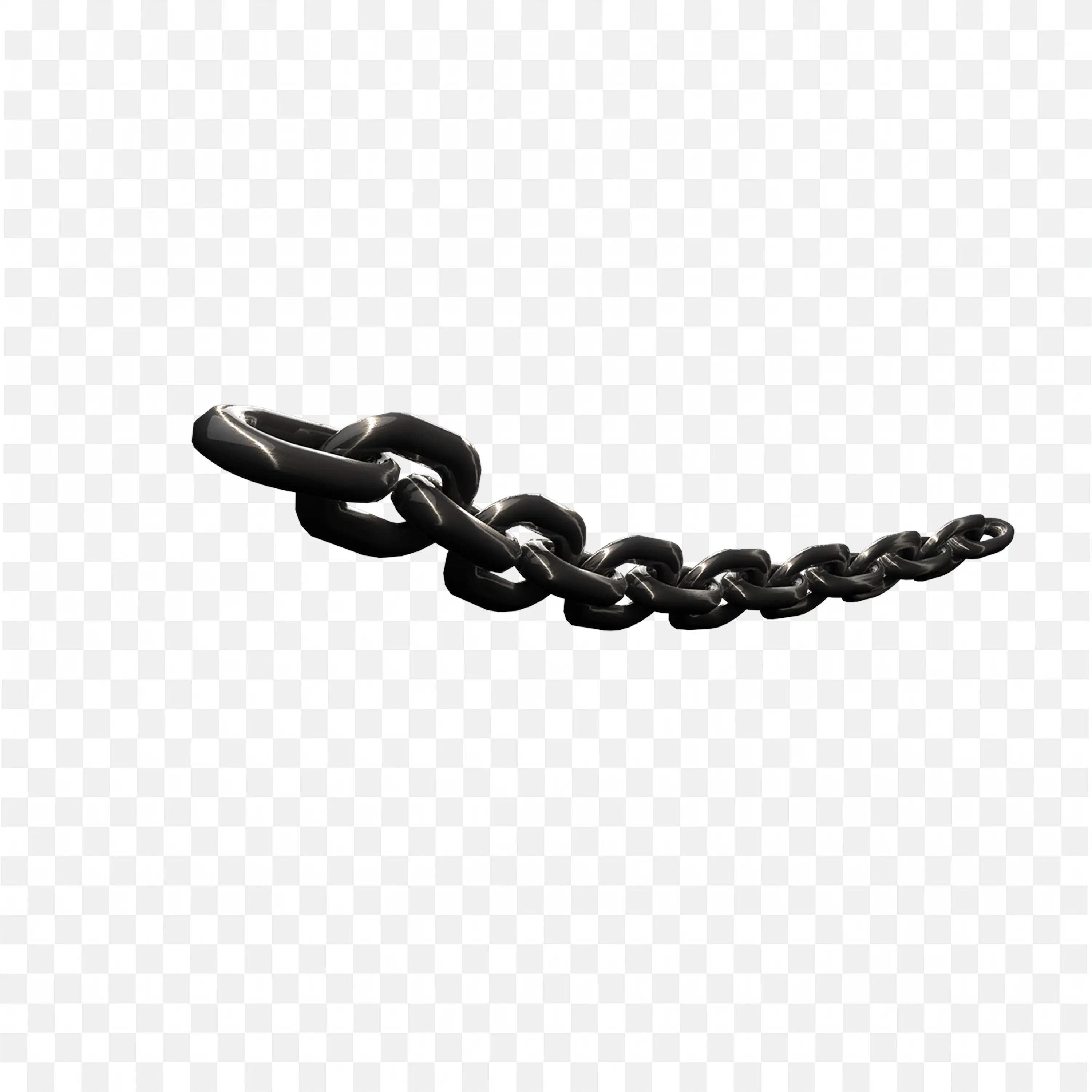Black Metal Chain Links Arranged Clip Art Free PNG Download