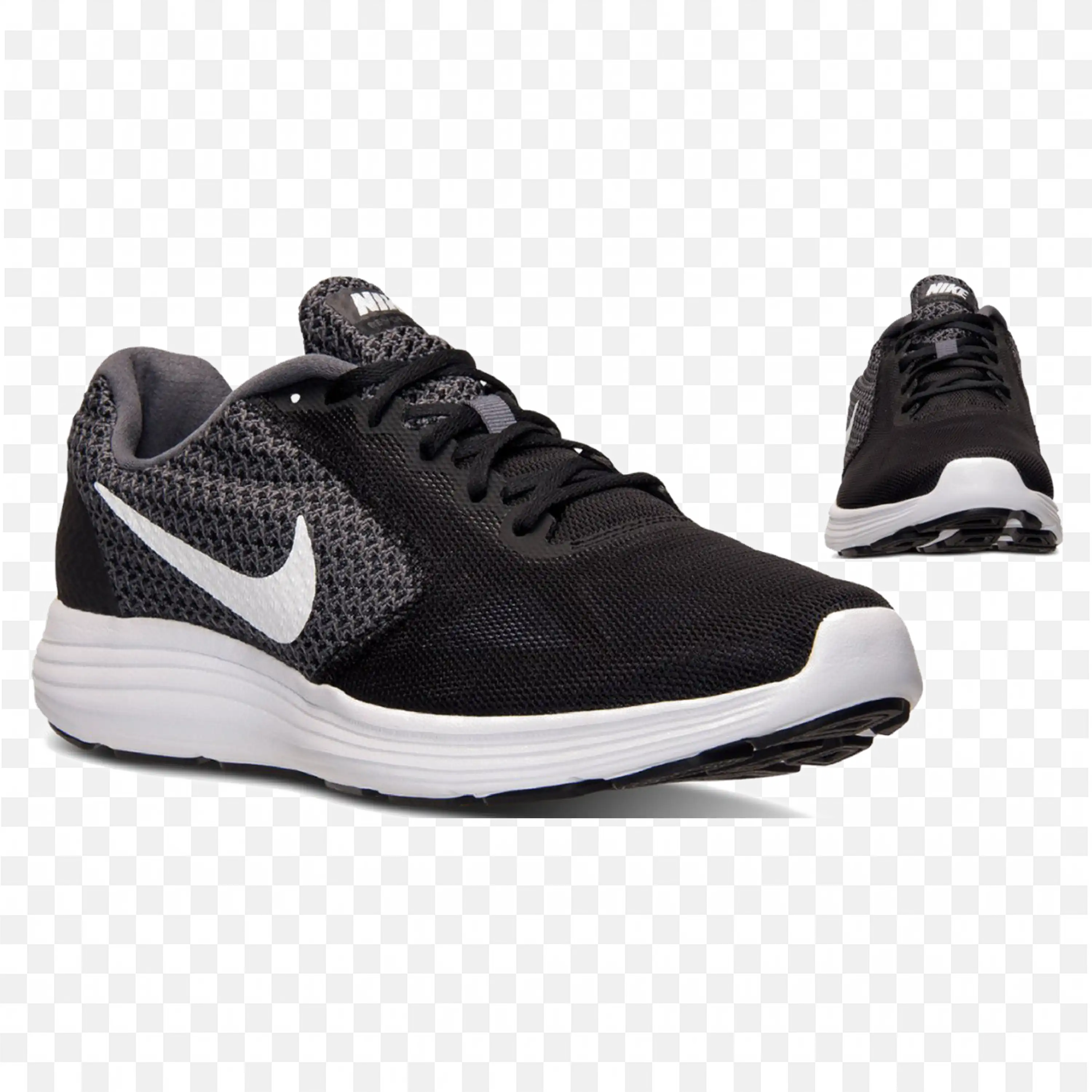 Black and White Nike Running Shoes Clip Art PNG Download