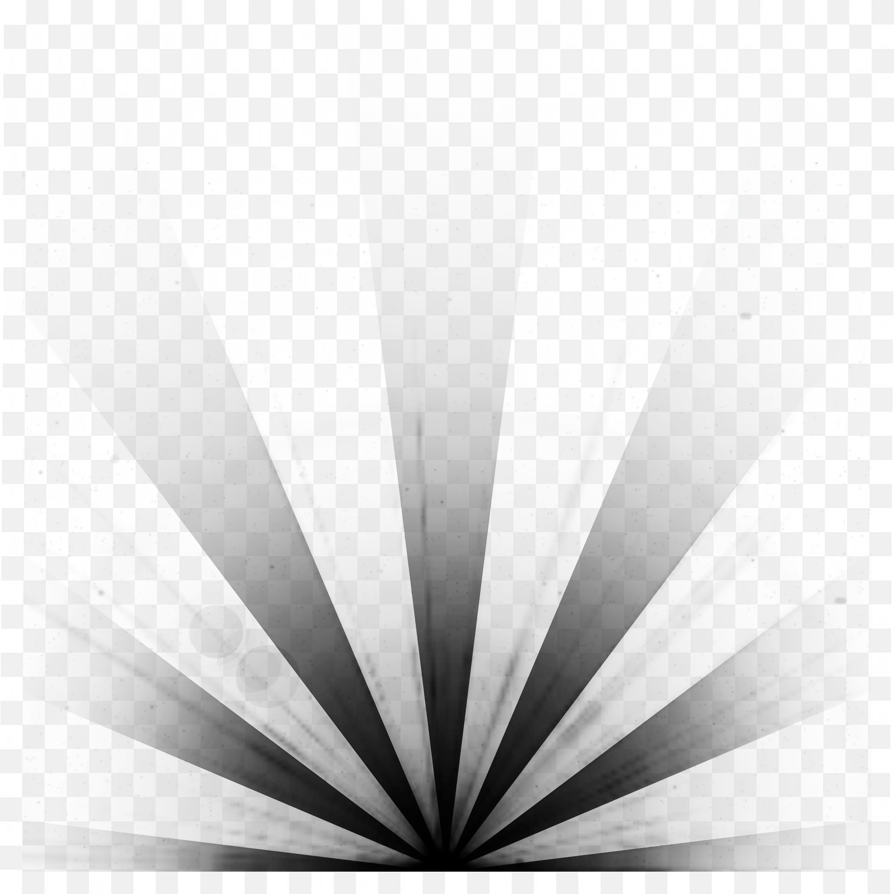 Black and White Rays Radiating From the Bottom PNG Image