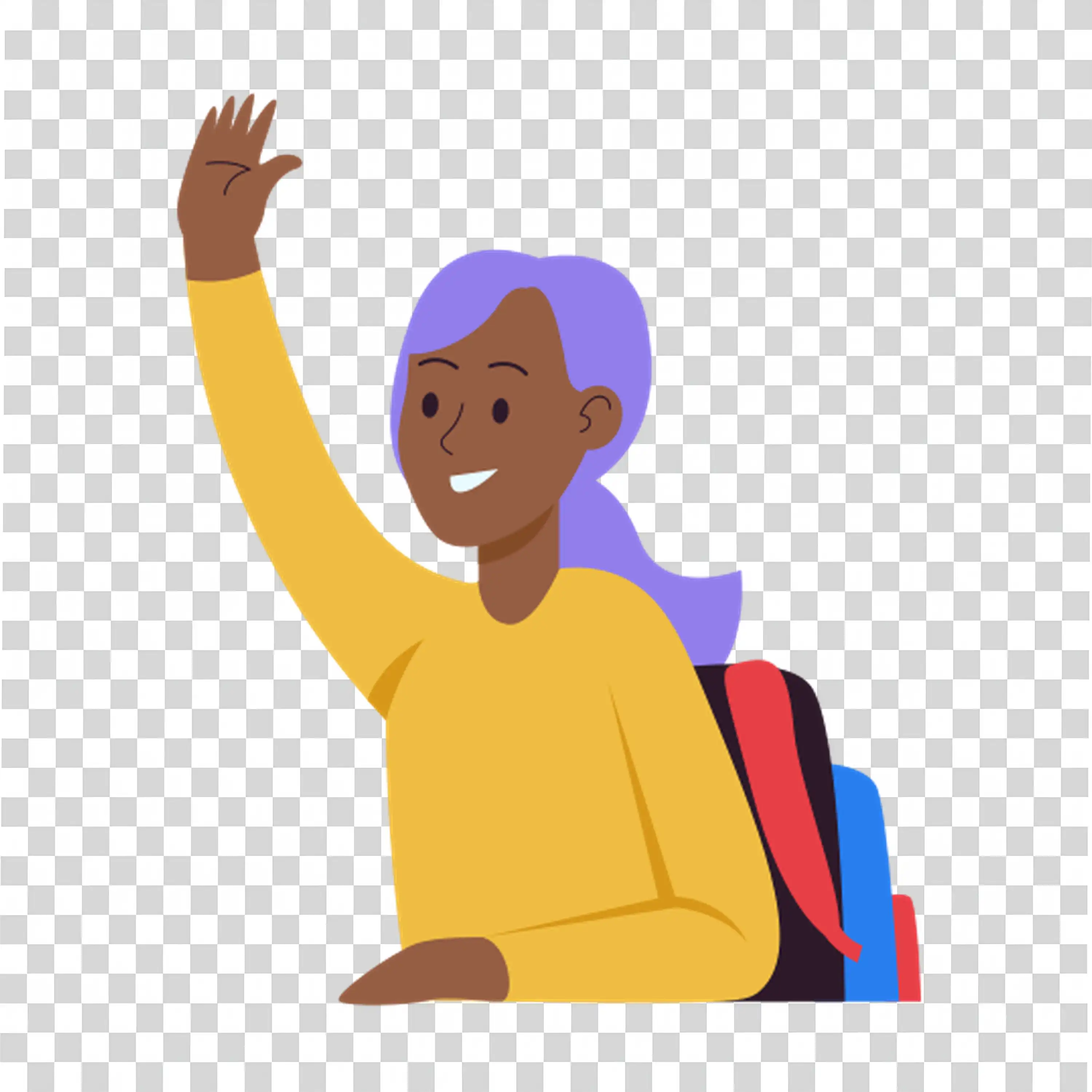Black woman smiling with bag enjoying outdoor adventure