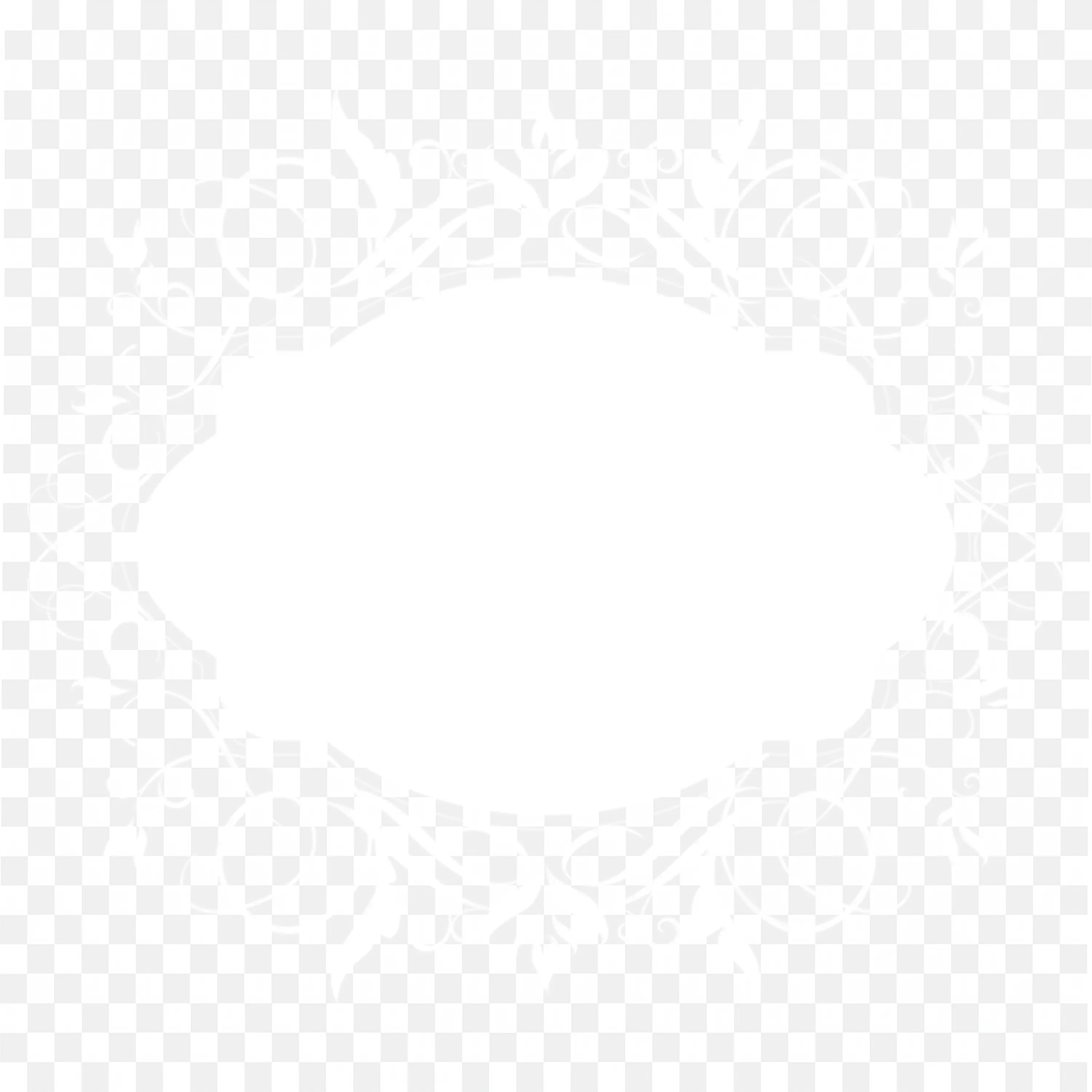 Blank Floral Frame for Design and Text Clip Art PNG Image