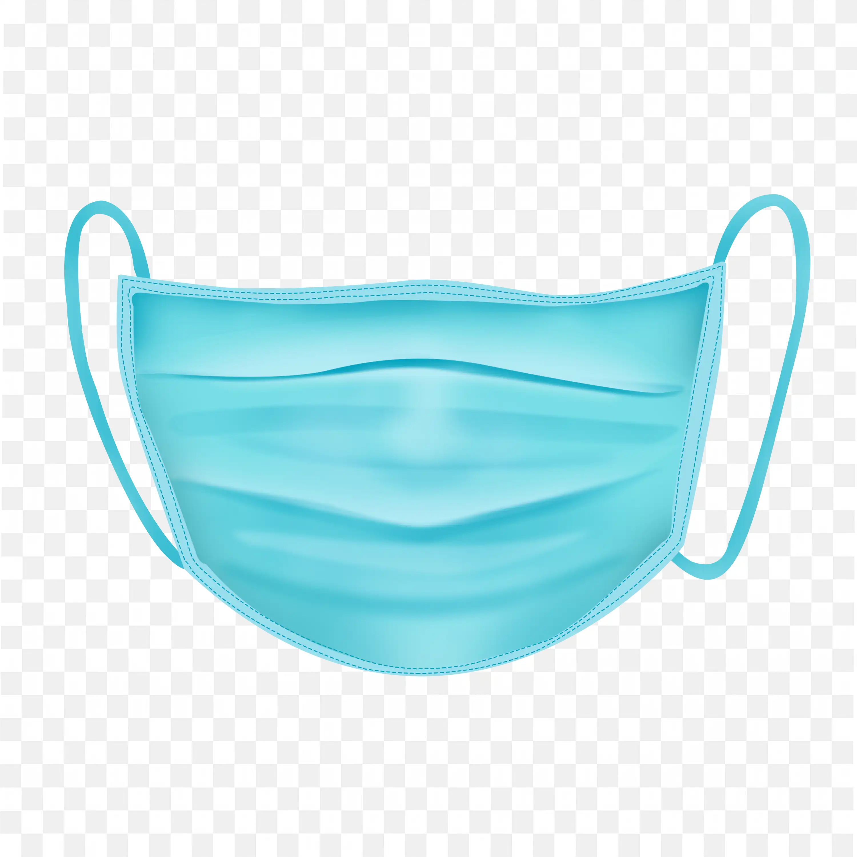 Blue Medical Face Mask Icon Clip Art Free PNG Download