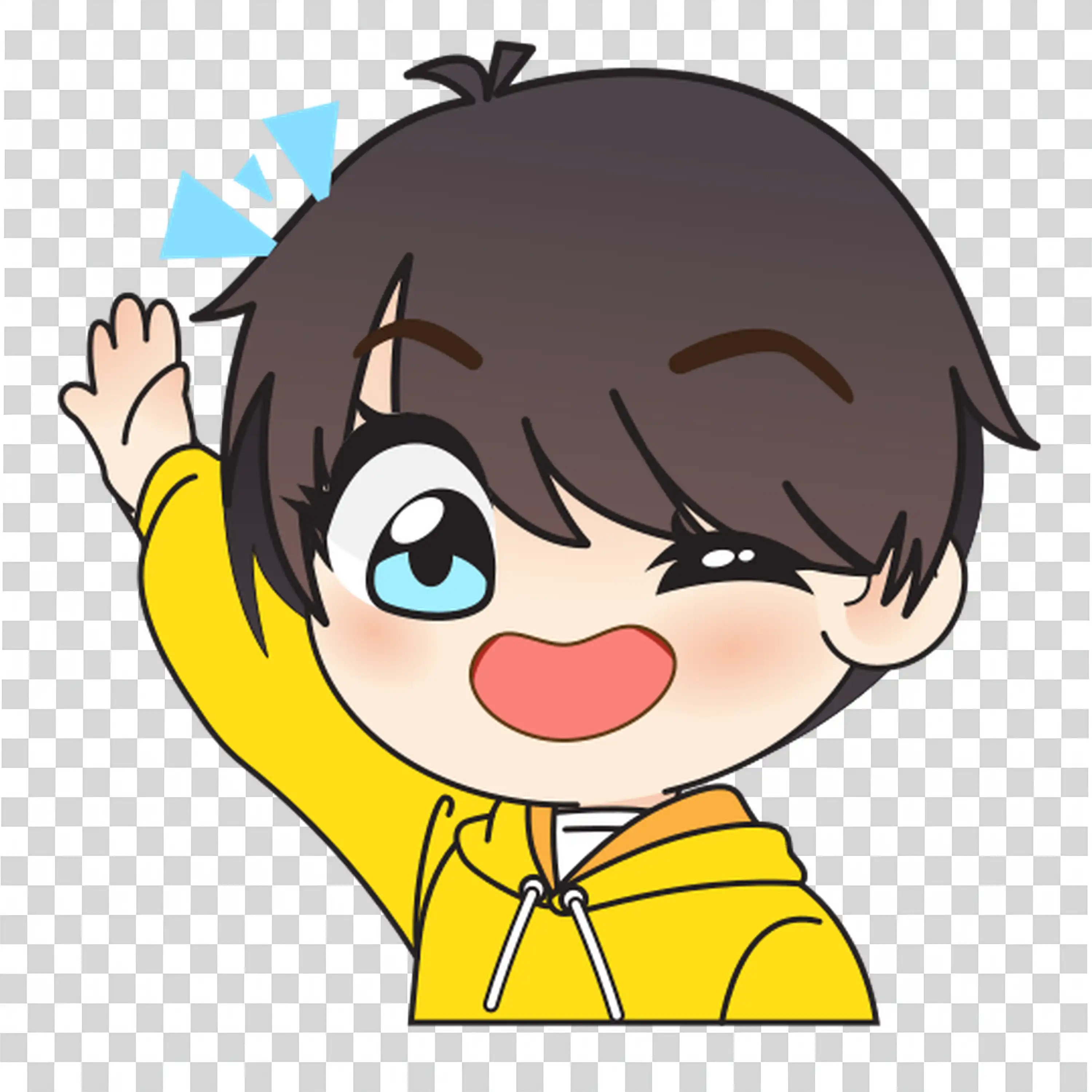 Boy Celebrating Success with Bright Expression free PNG