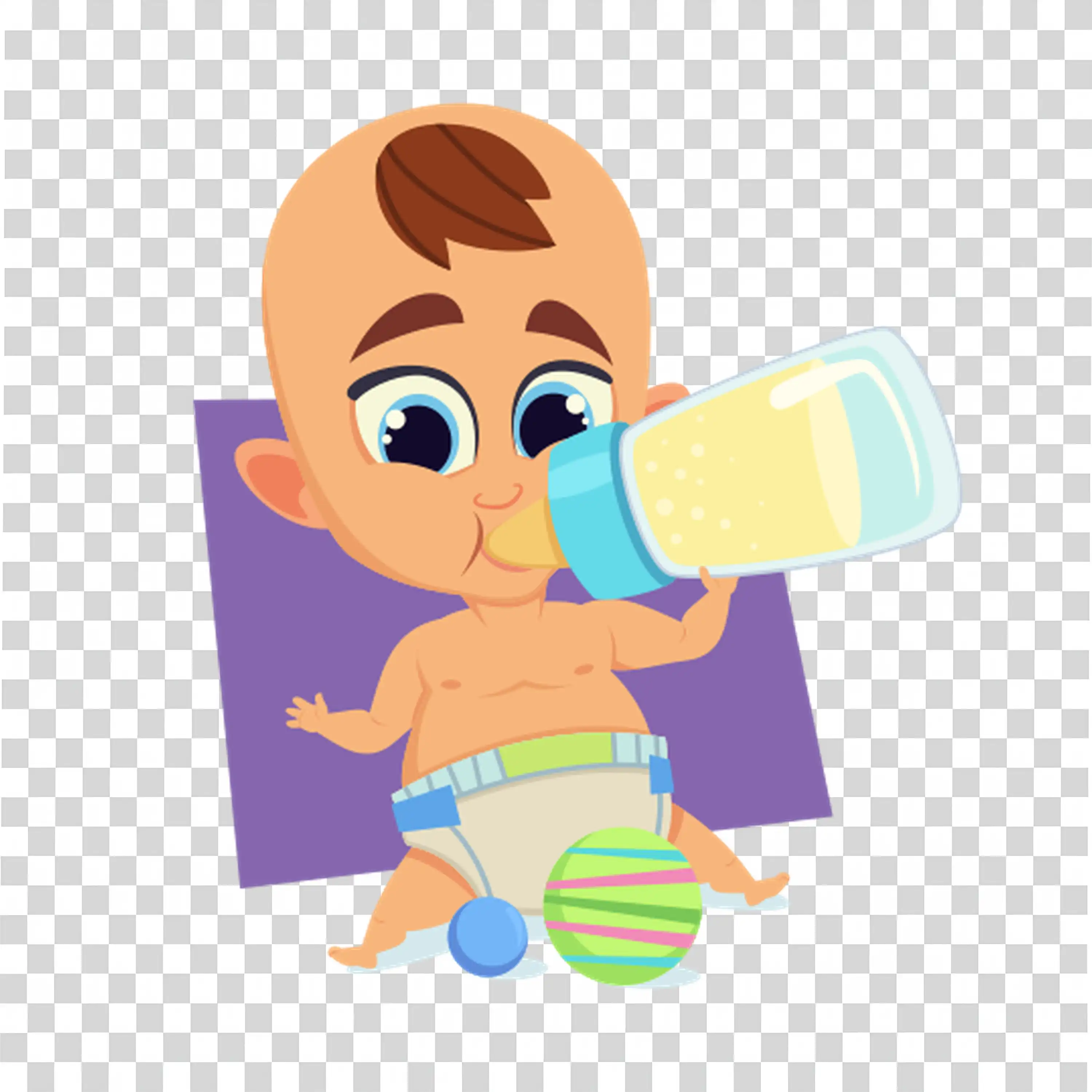 Boy drinking water happily from a clear bottle free PNG