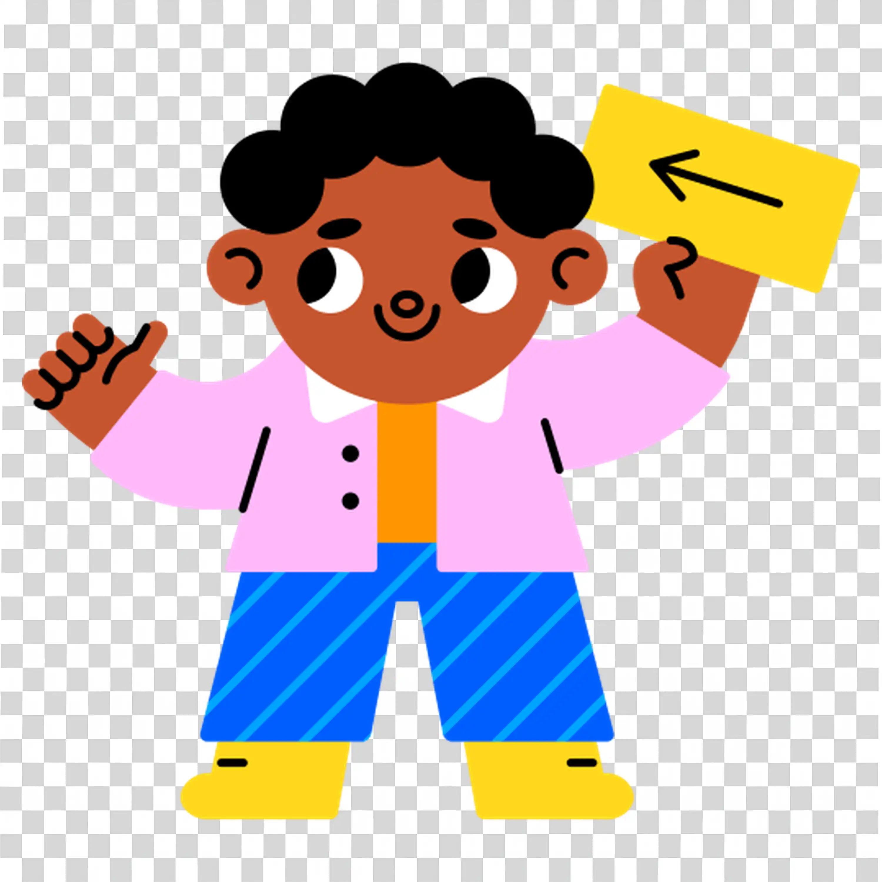 Boy holding sign and raising fist in peaceful protest