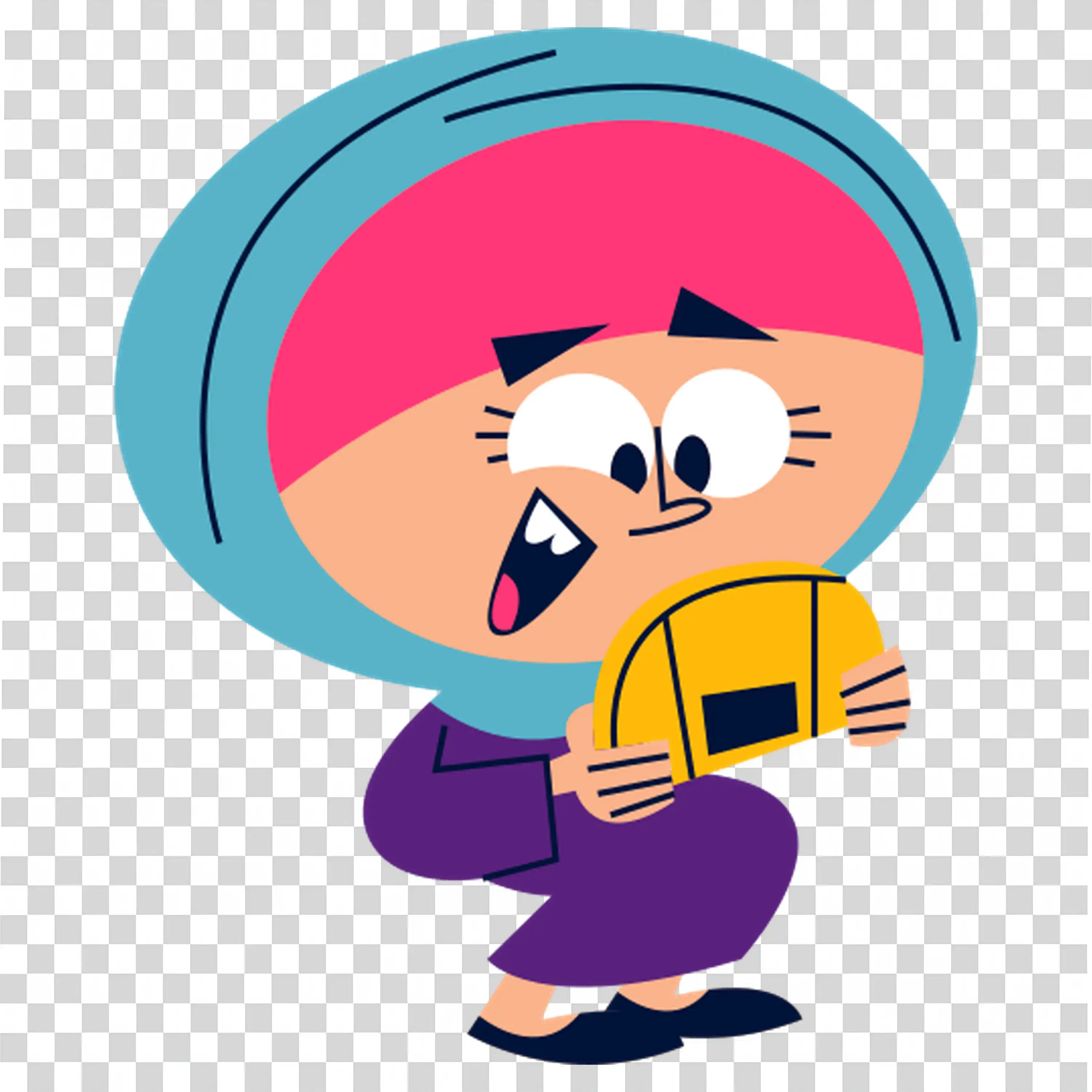 Boy in cap showing excitement and jumping PNG image