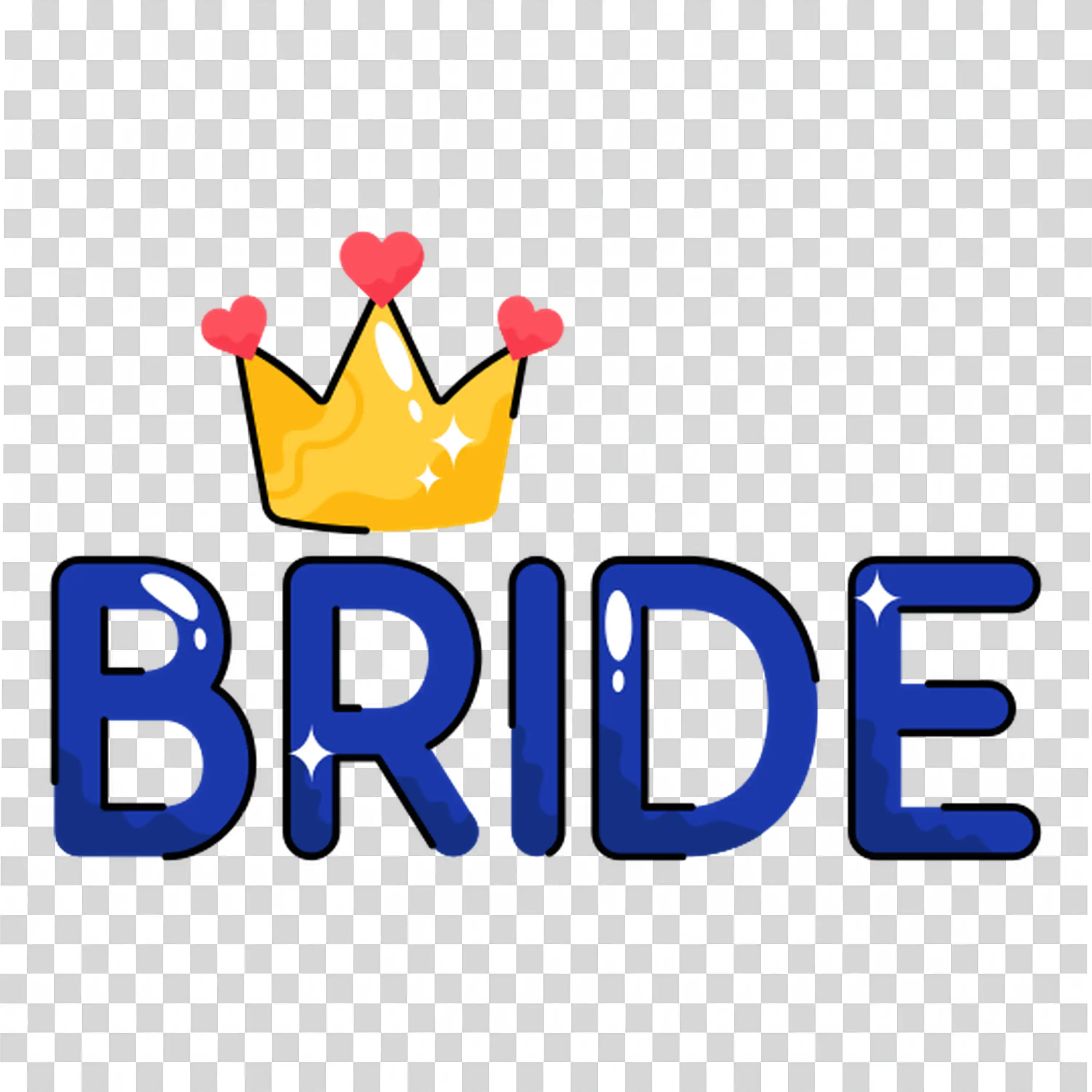 Bride wearing crown and wedding dress smiling with joy