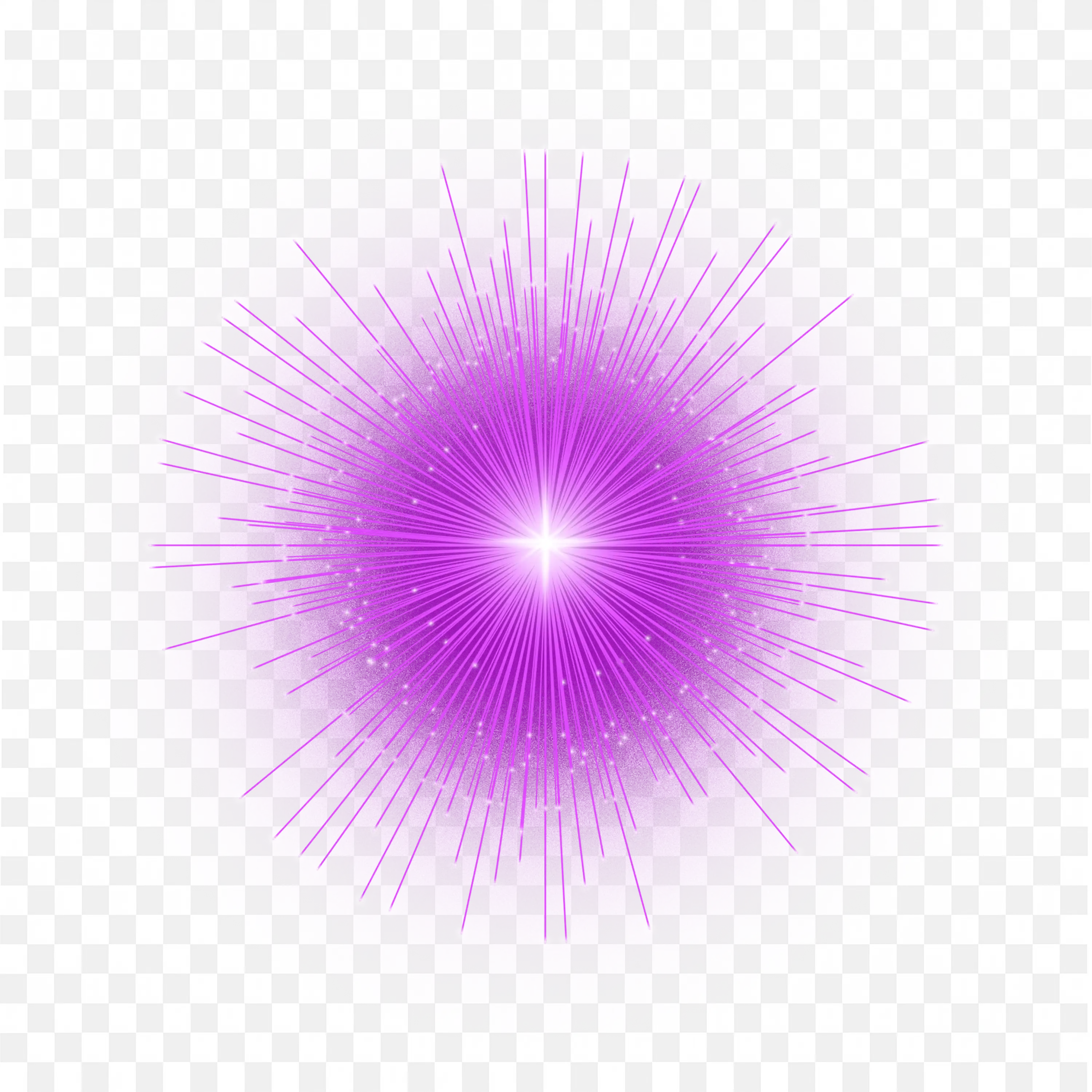 Bright Purple Light Burst in Radial Glowing Formation PNG