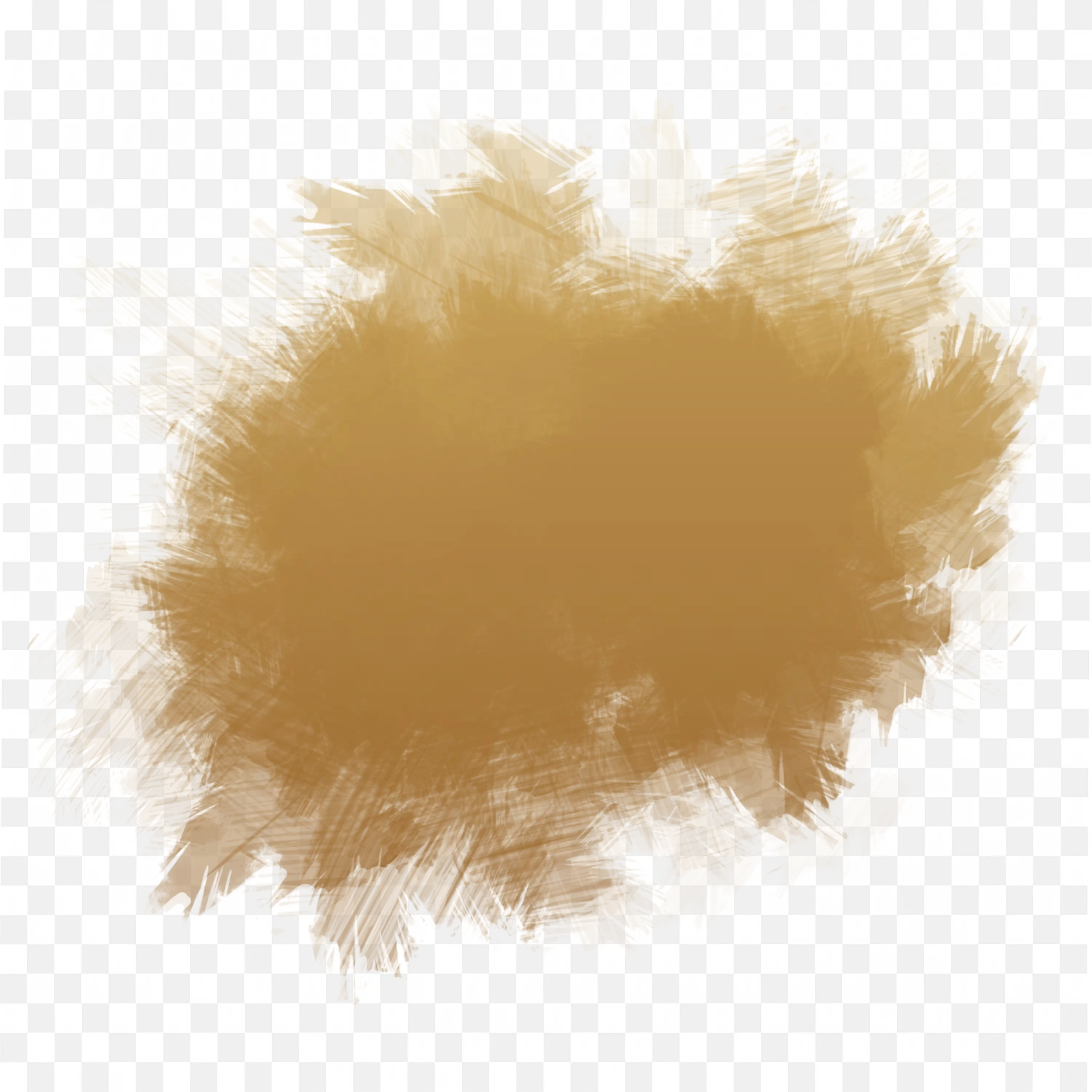 Brown Paint Brush Stroke with Rough Edges Design PNG Image