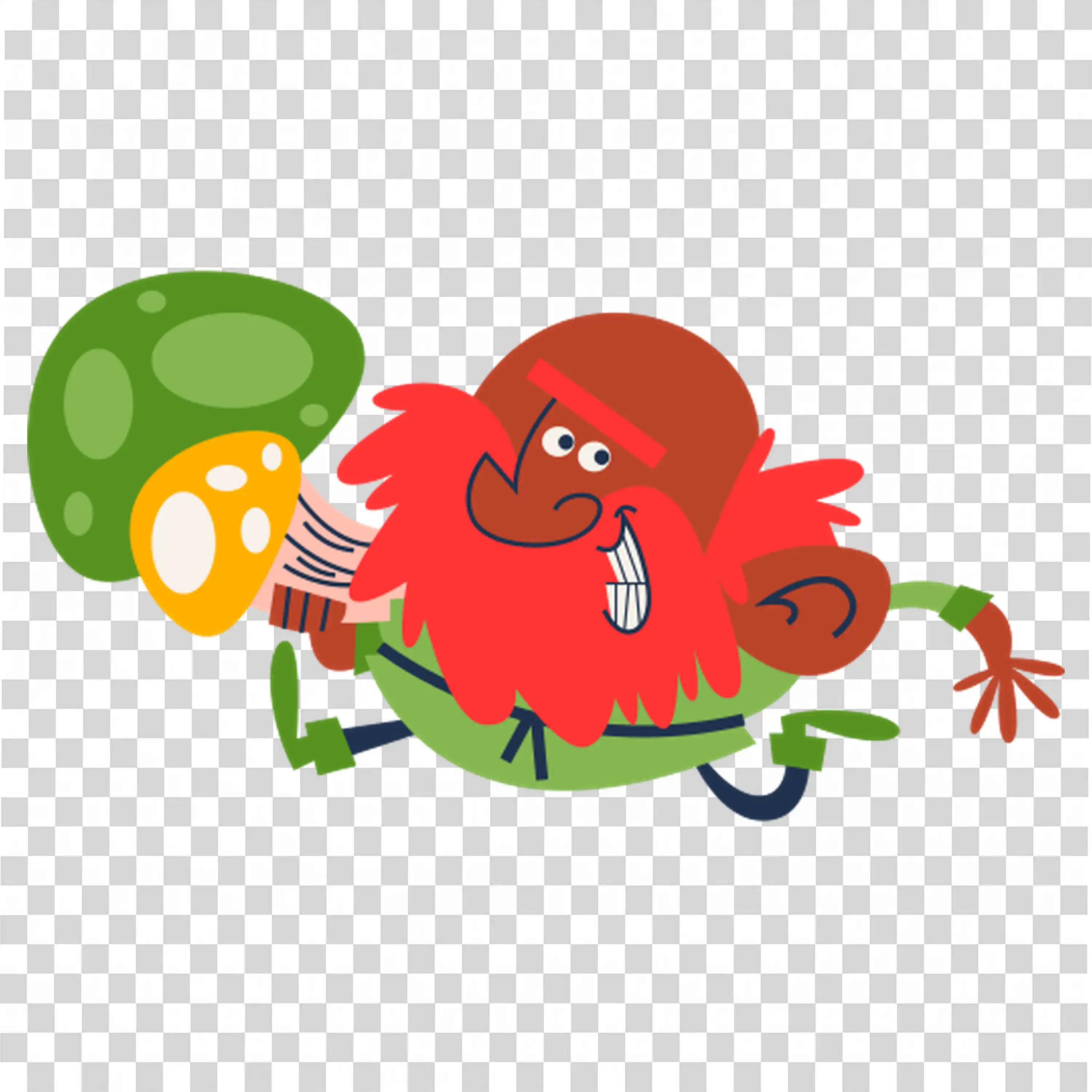 Cartoon fruits playing and dancing in a happy scene
