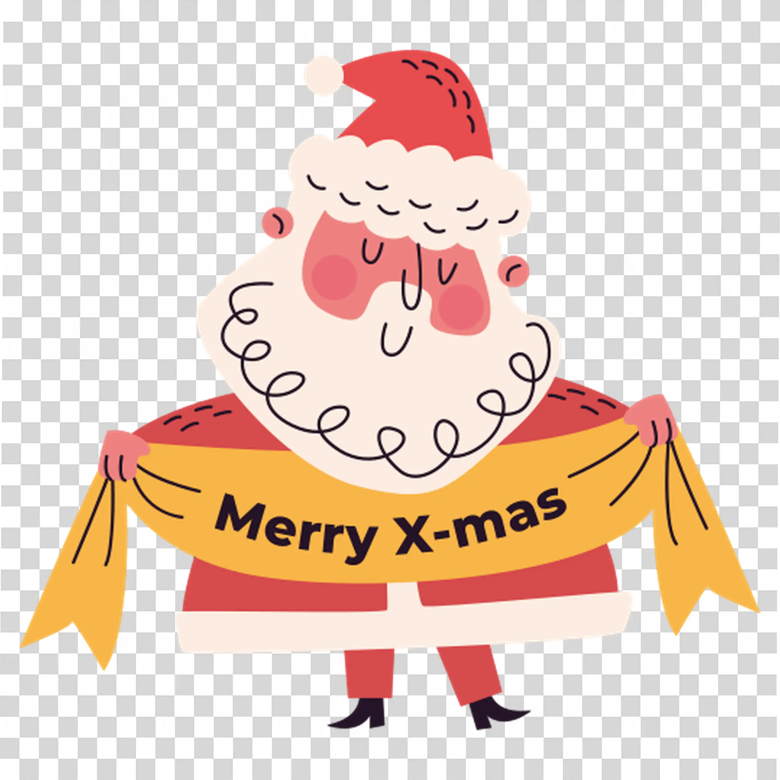 Character celebrating the holidays with festive attire