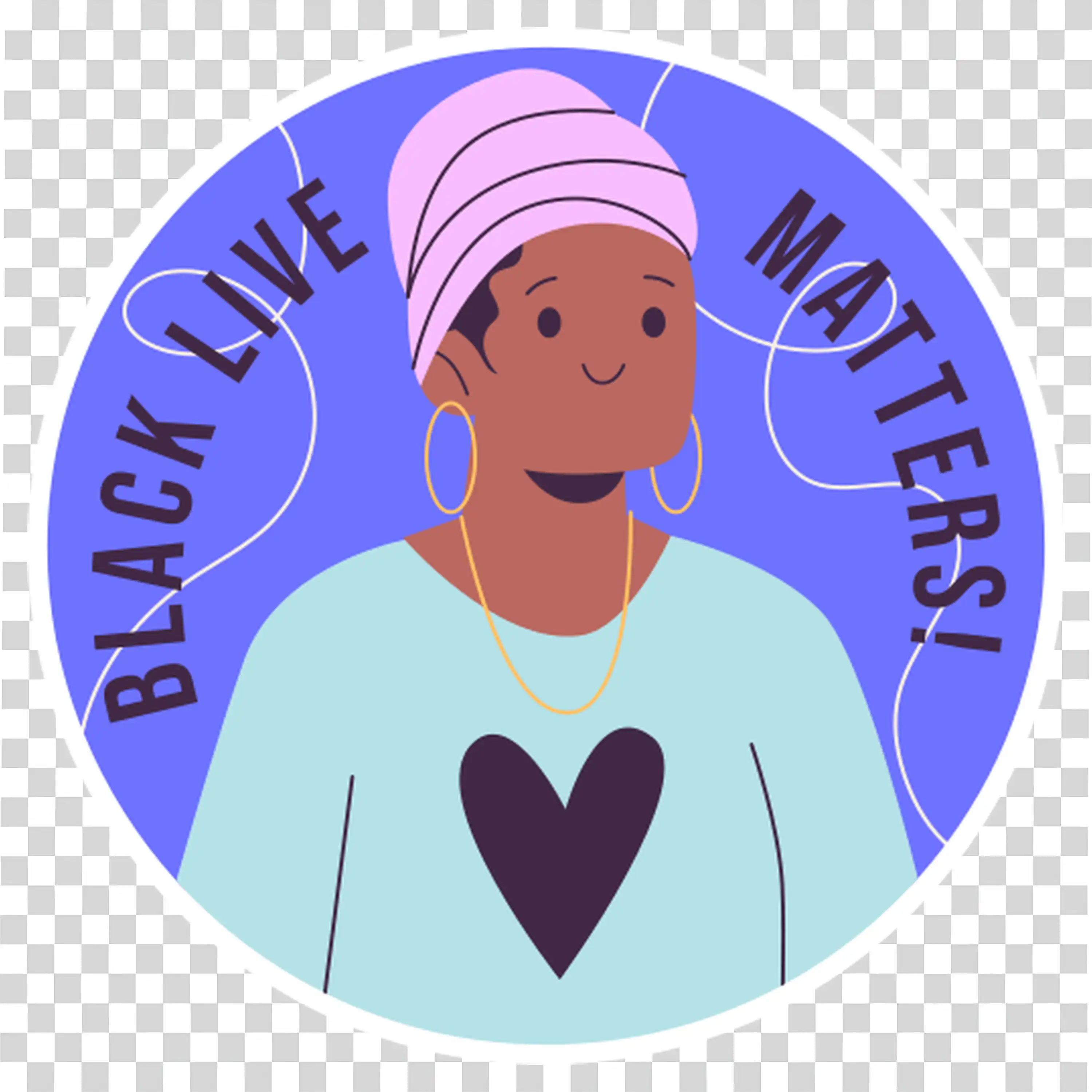 Character in Heart Sweater Representing Love Care