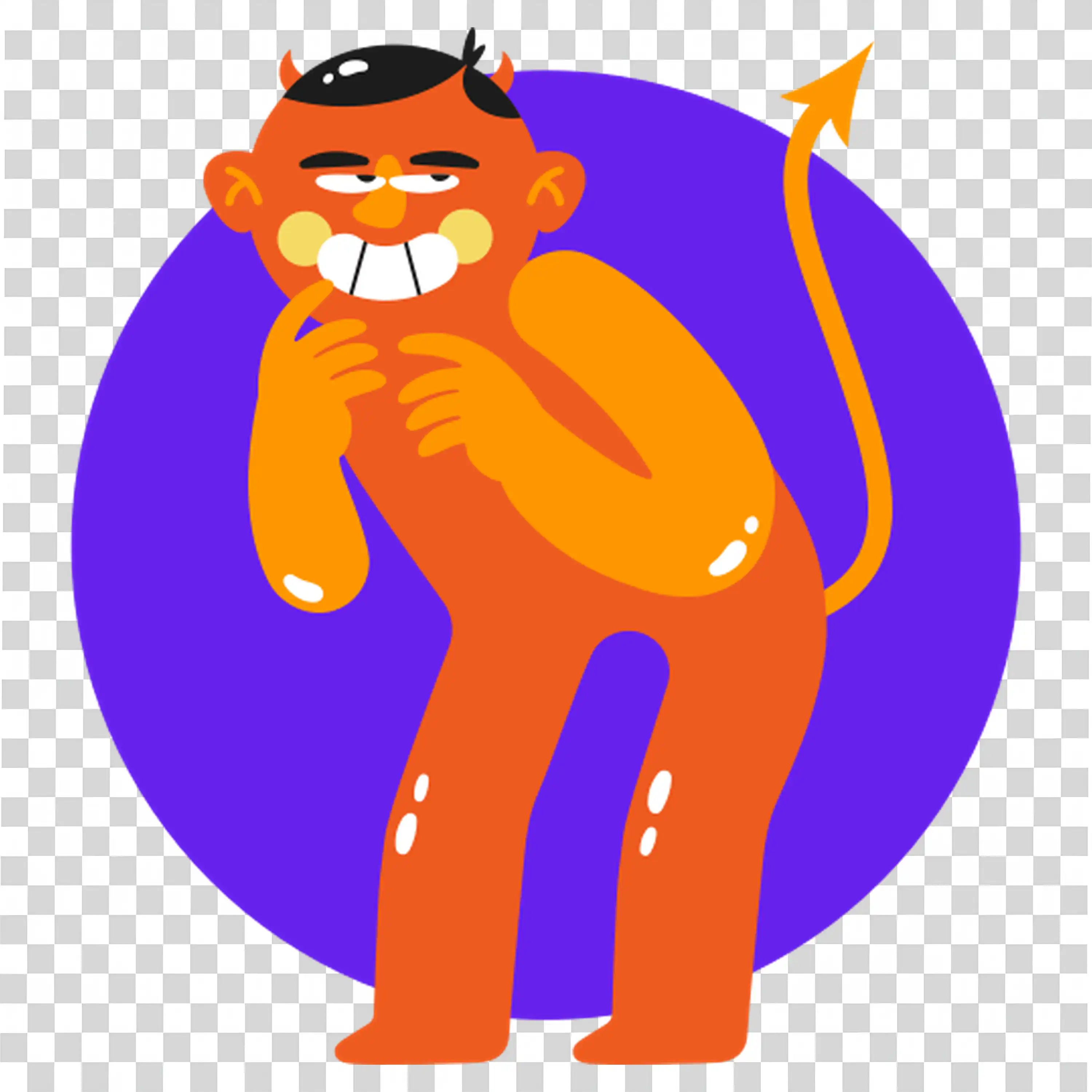Character in Orange Outfit with Sunglasses free PNG image