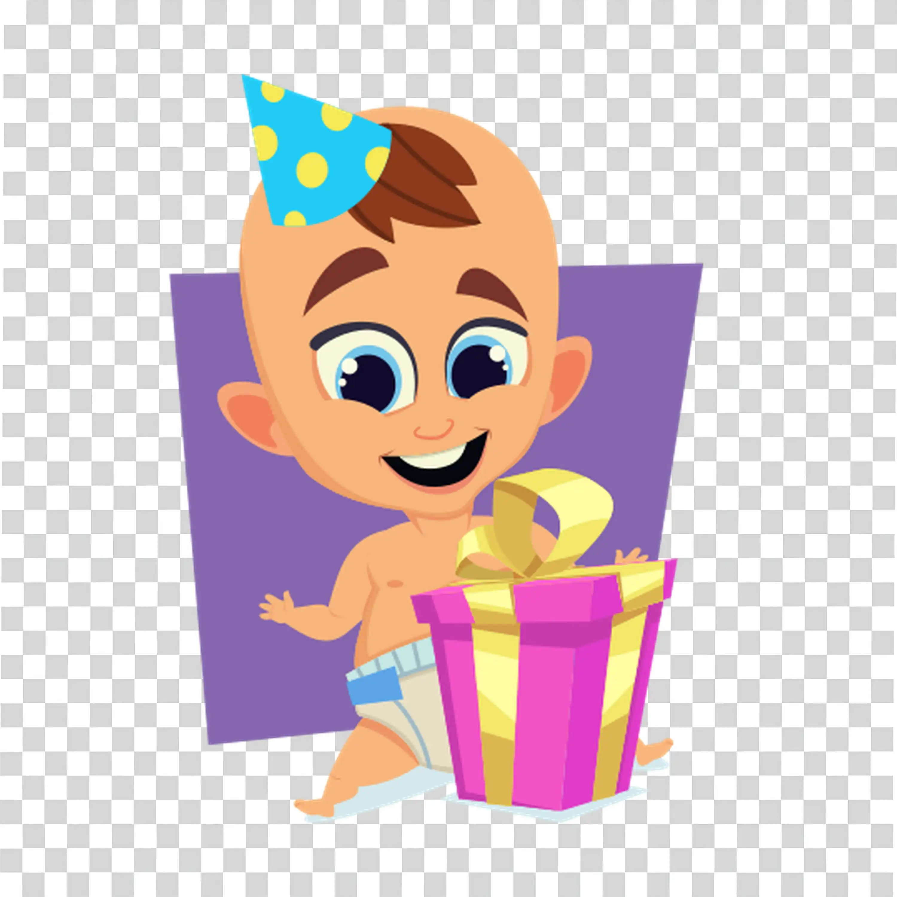 Cheerful Girl Giving Gifts with Excitement free PNG image