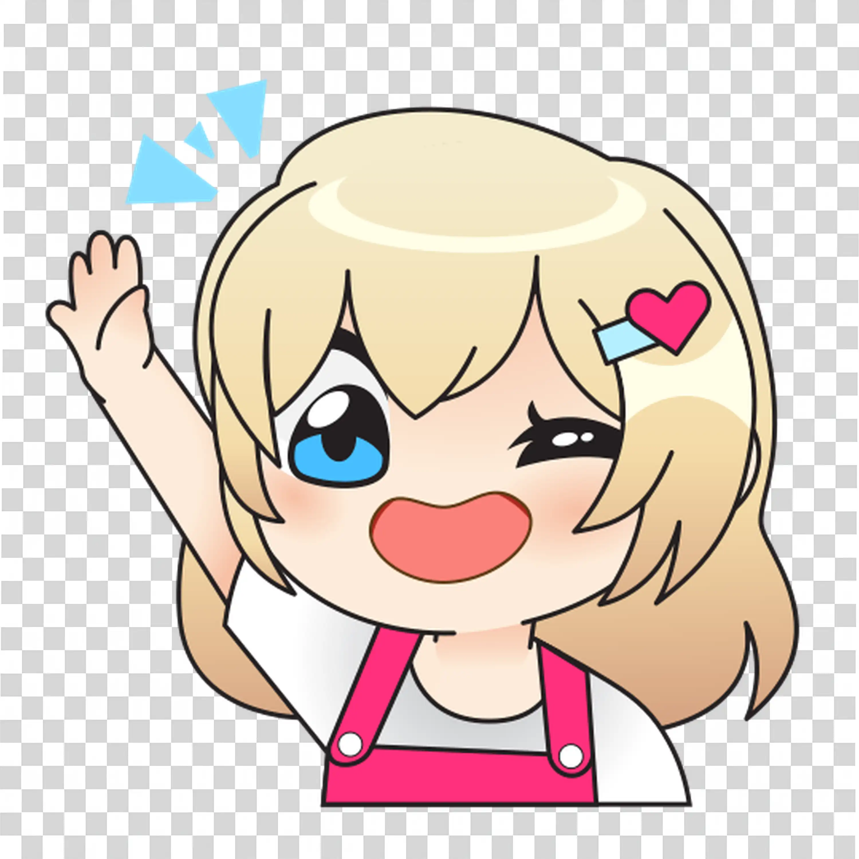 Cheerful Girl with Pigtails Celebrating a Fun Moment