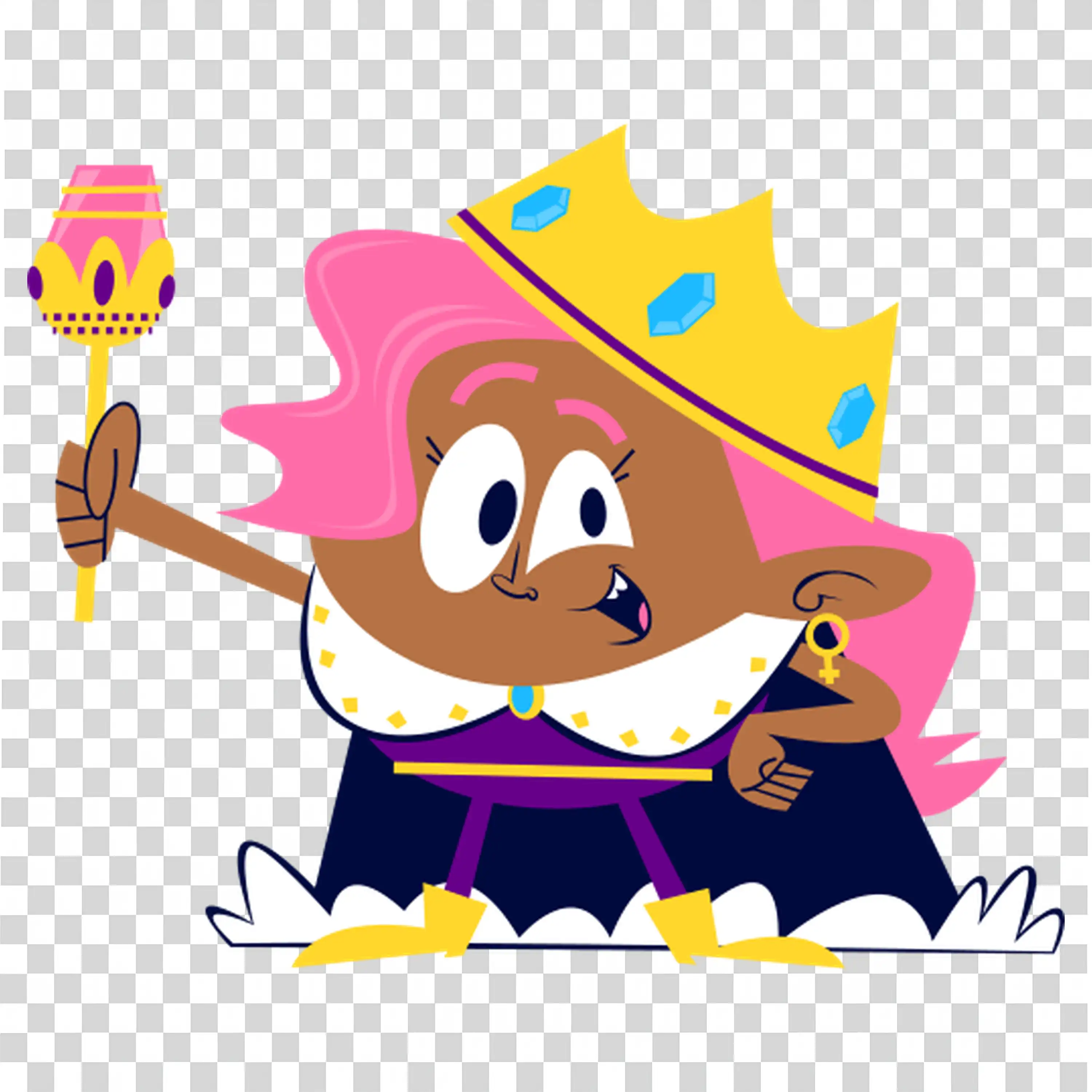 Child Wearing Crown Acting Like a Funny Royal King
