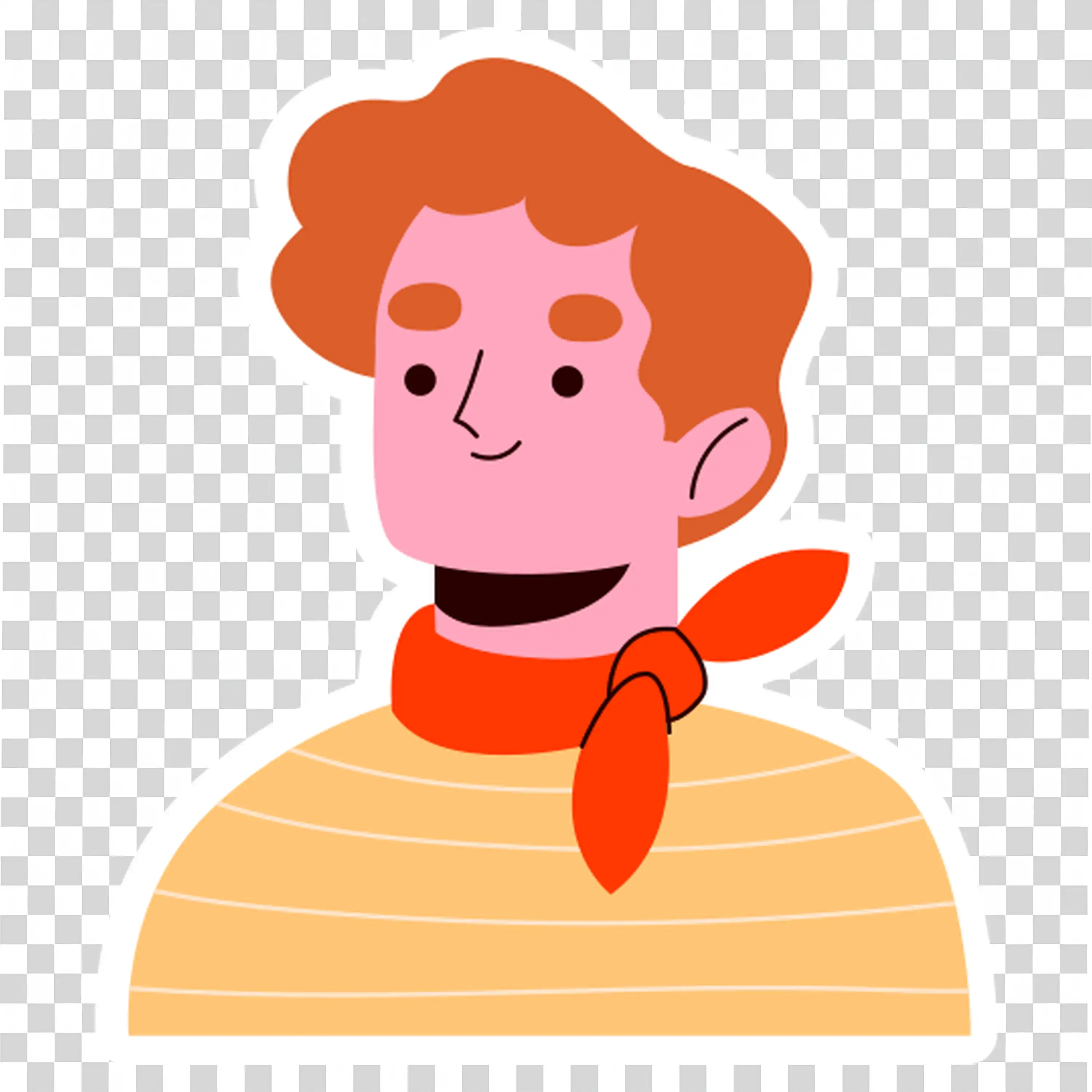 Child Wearing Scarf Looking Warm and Cheerful free PNG