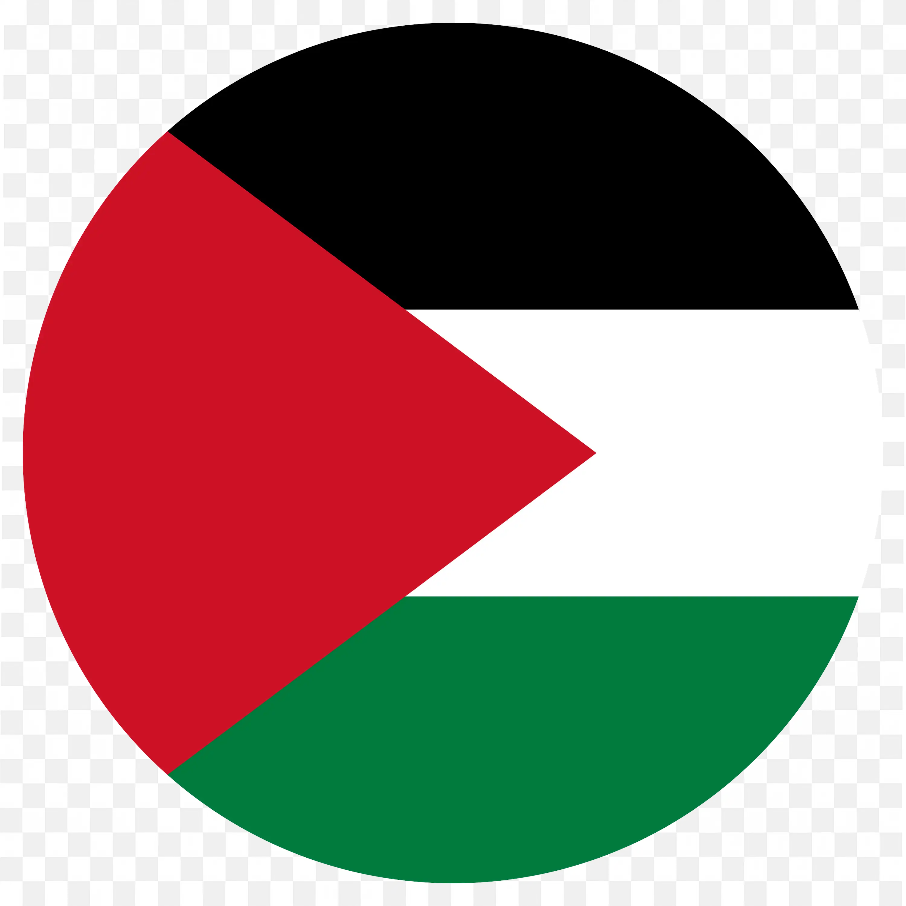 Circular Design of Palestinian Flag Free PNG Image Download