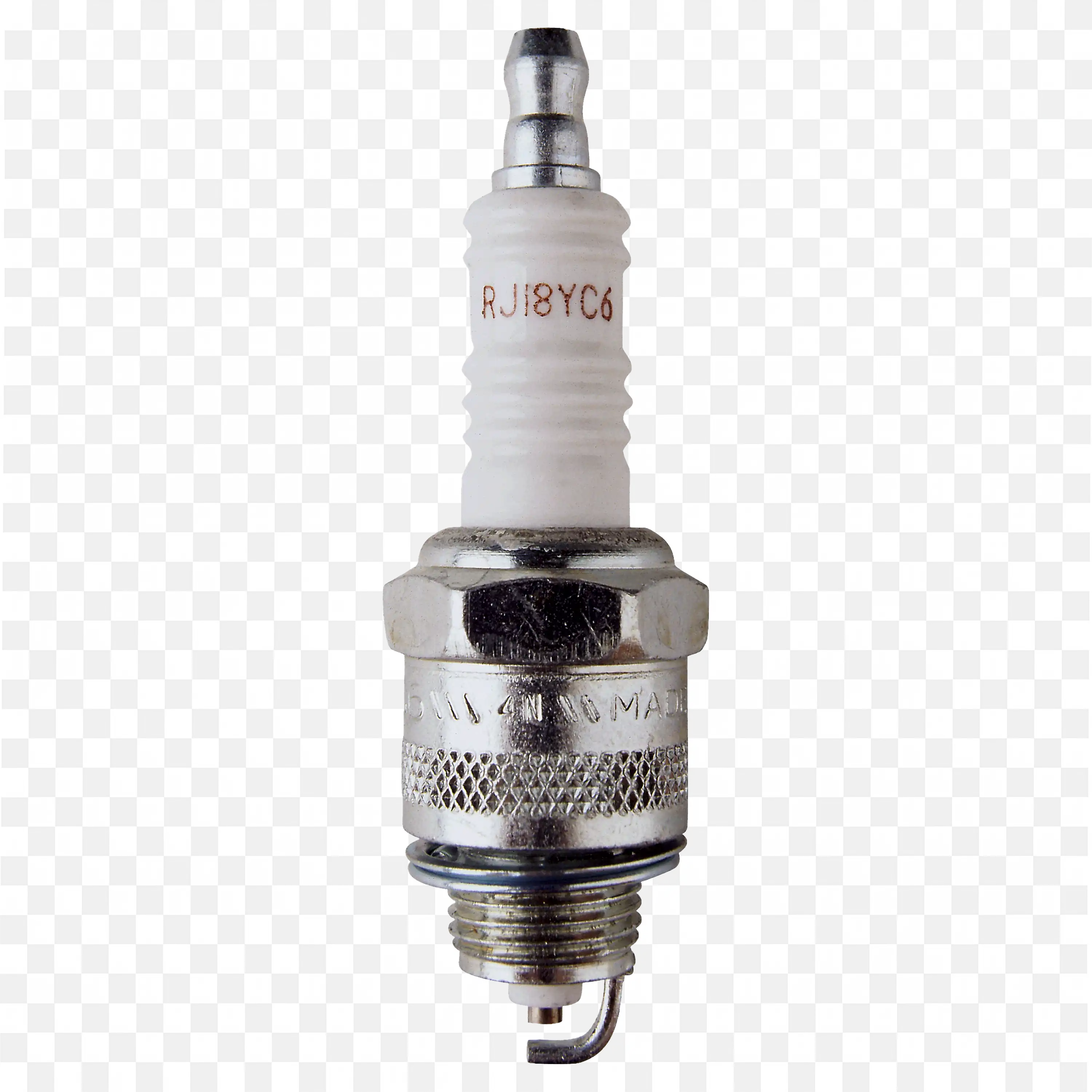 Close Up Detailed Image of a Car Engine Spark Plug Part PNG