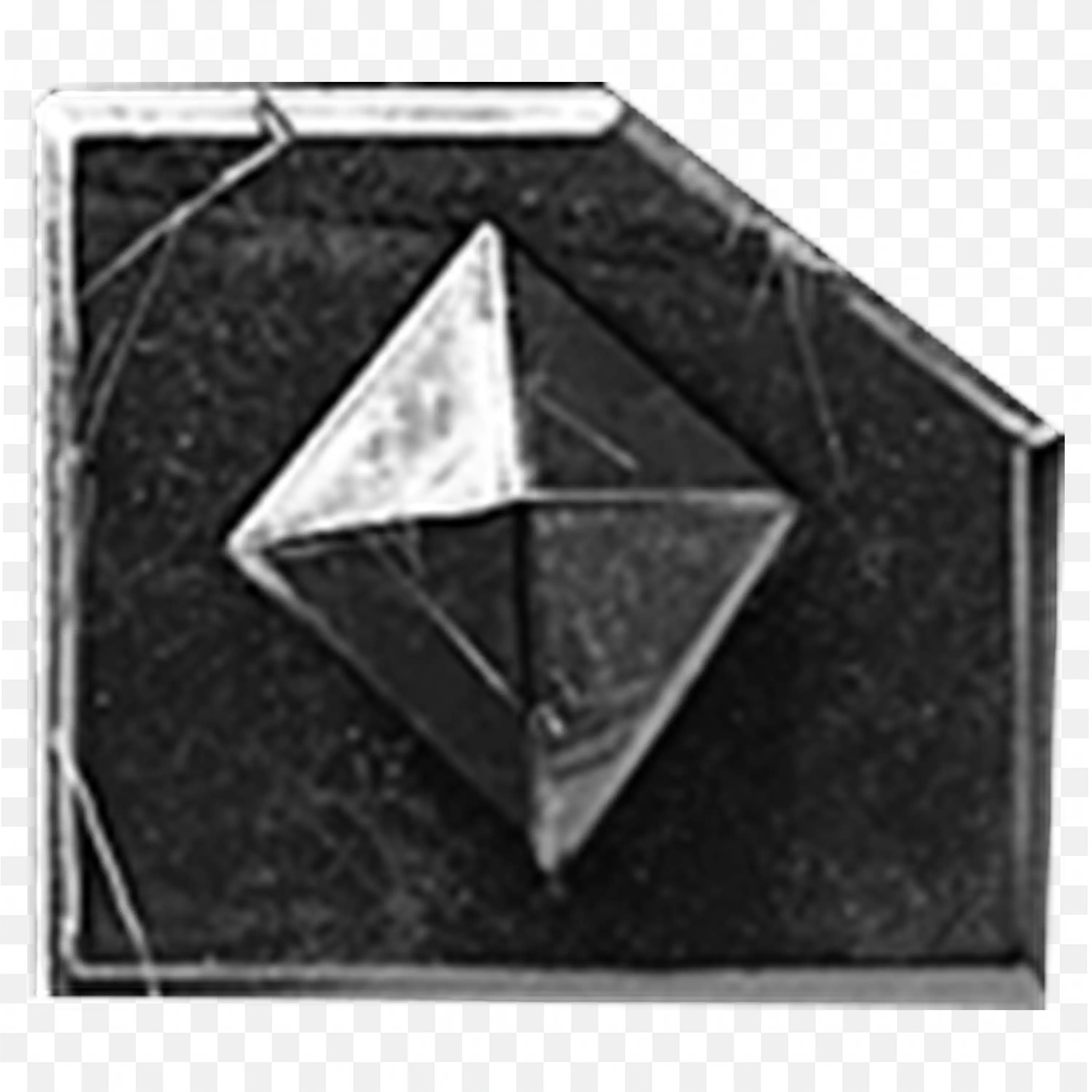 Close Up of a Black Pyramid Shaped Object Clip Art Free PNG