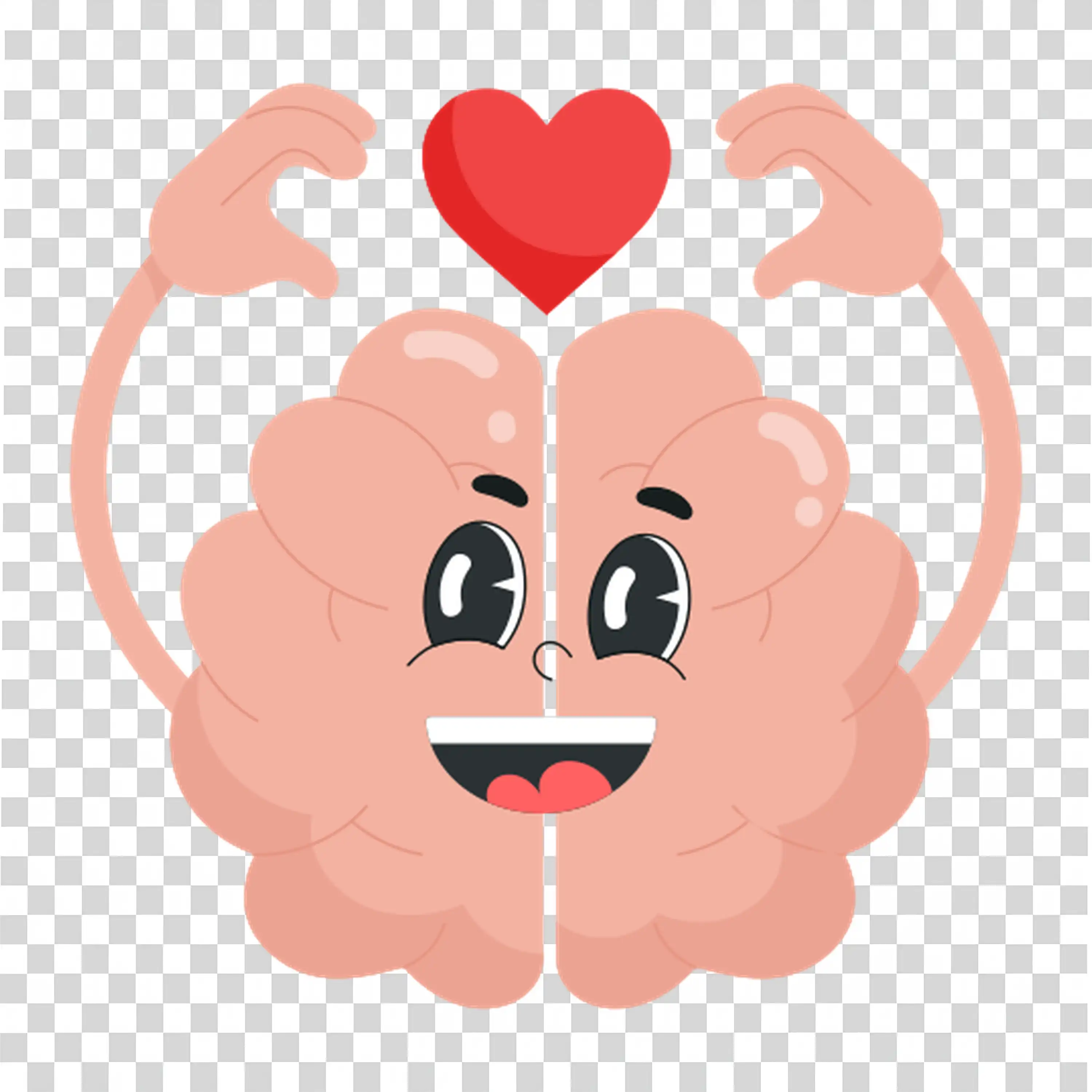 Cloud Character with Heart Symbolizing Love and Happiness