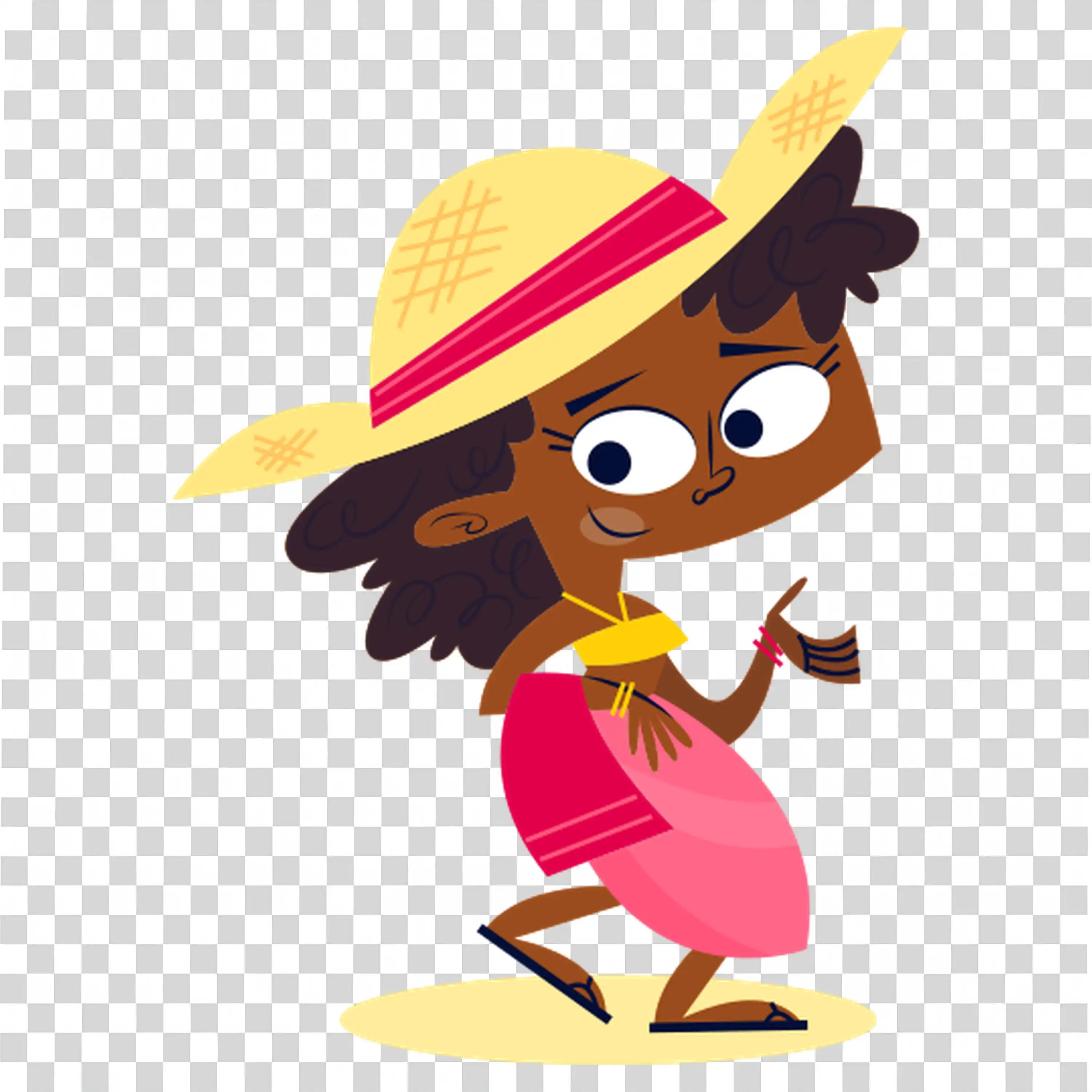 Colorful outfit holding a smartphone and accessories PNG