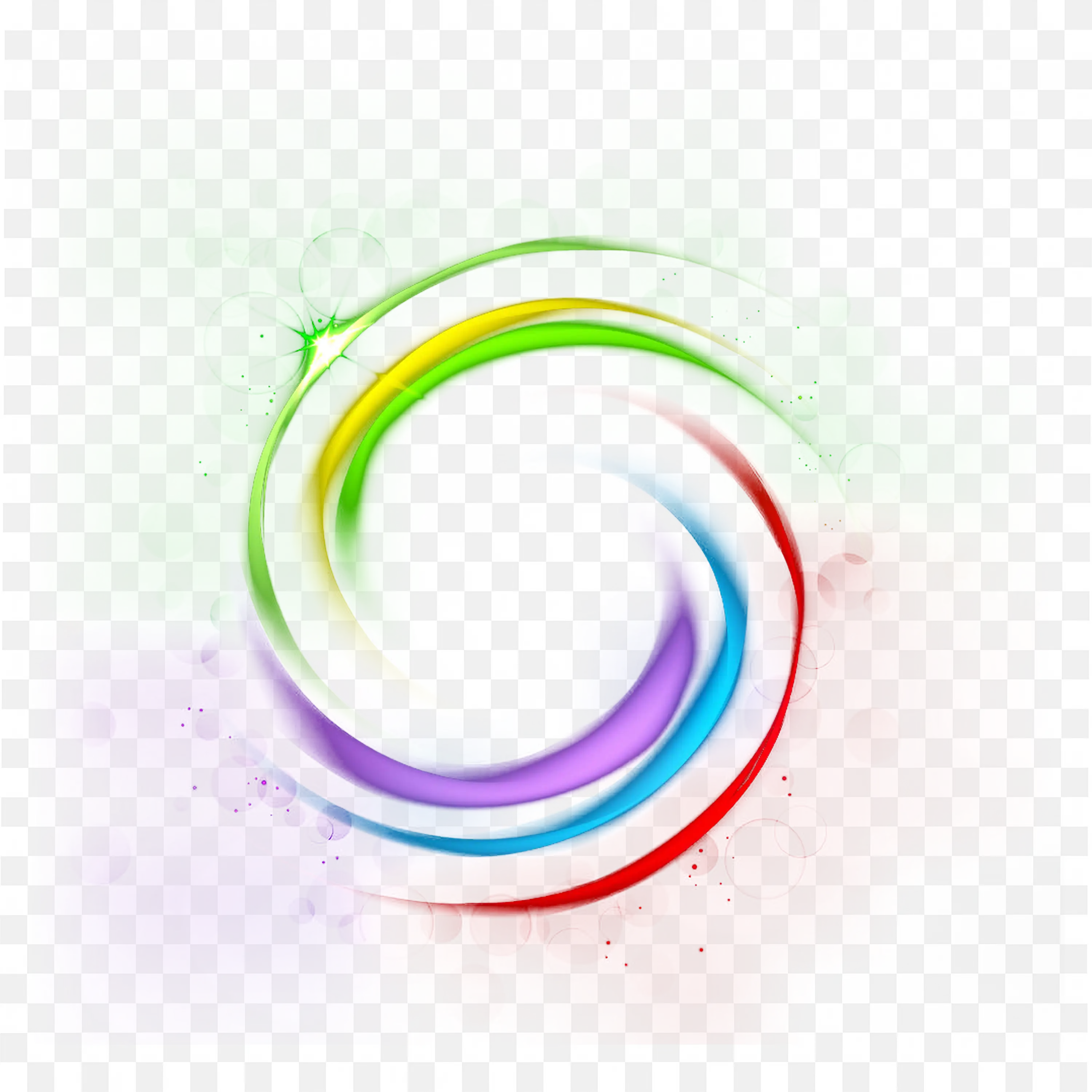 Colourful Multicoloured Circular Swirl with Paint Splash