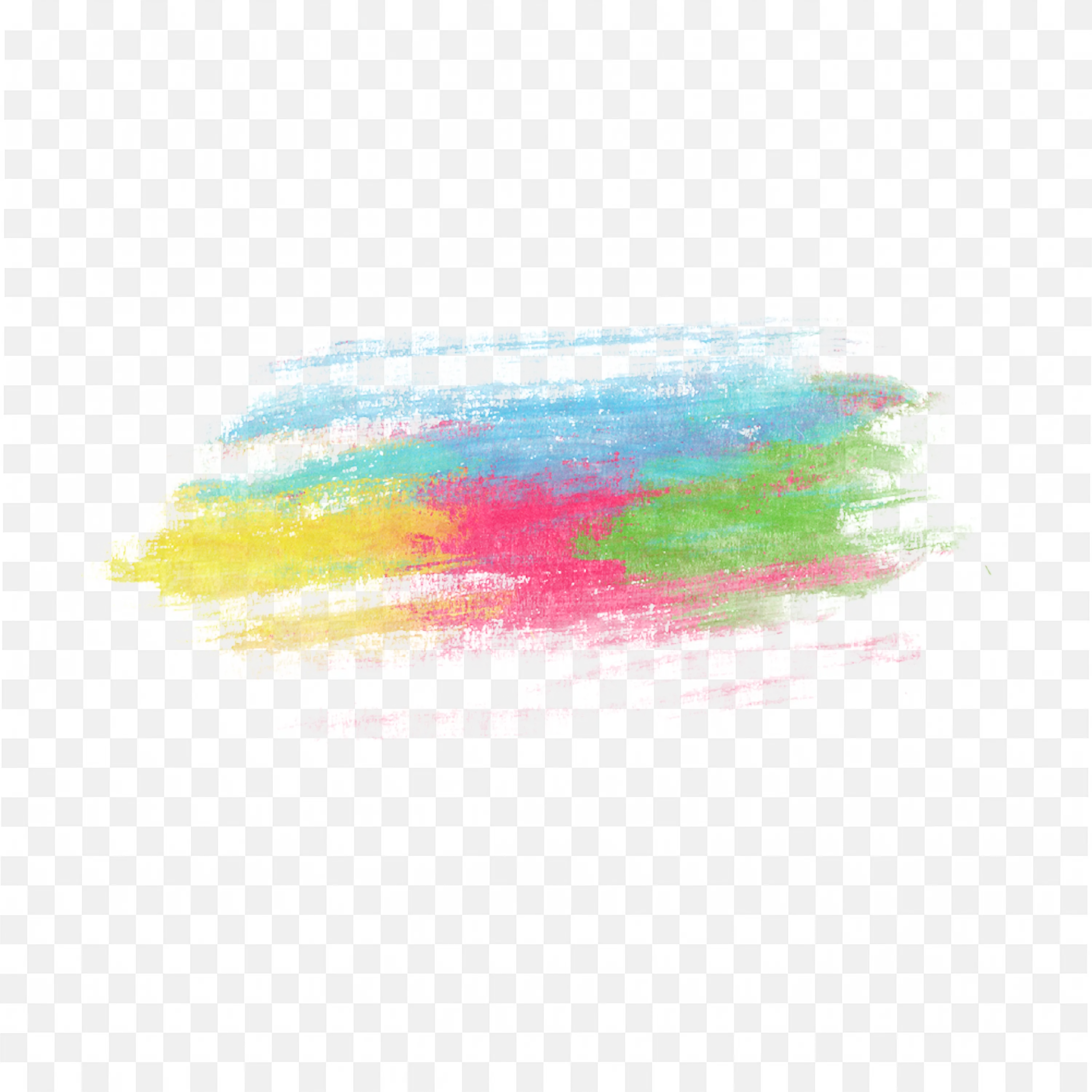Colourful Paint Marks Blending Vibrant Shades Together PNG