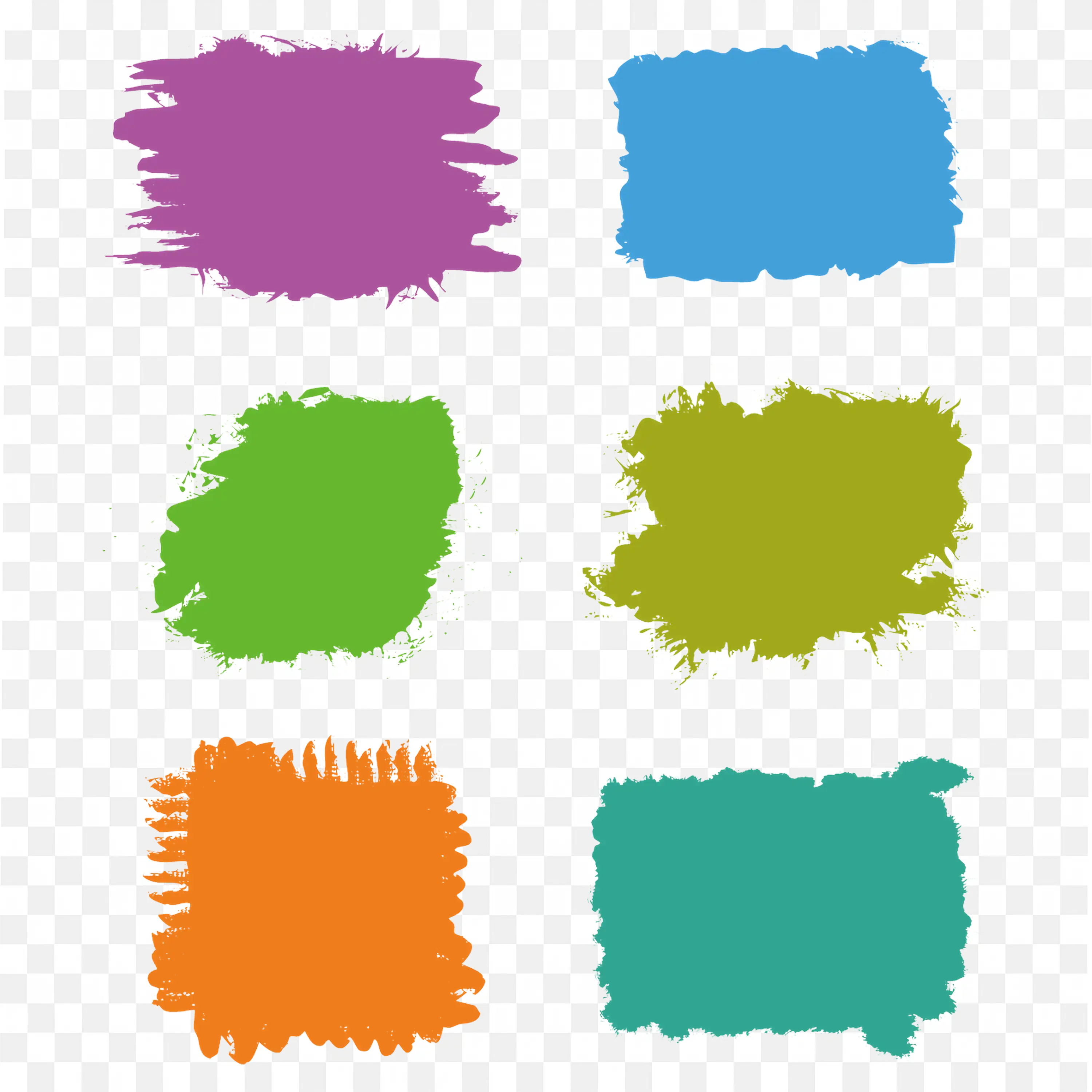 Colourful Paint Samples in Different Shades Free PNG Image