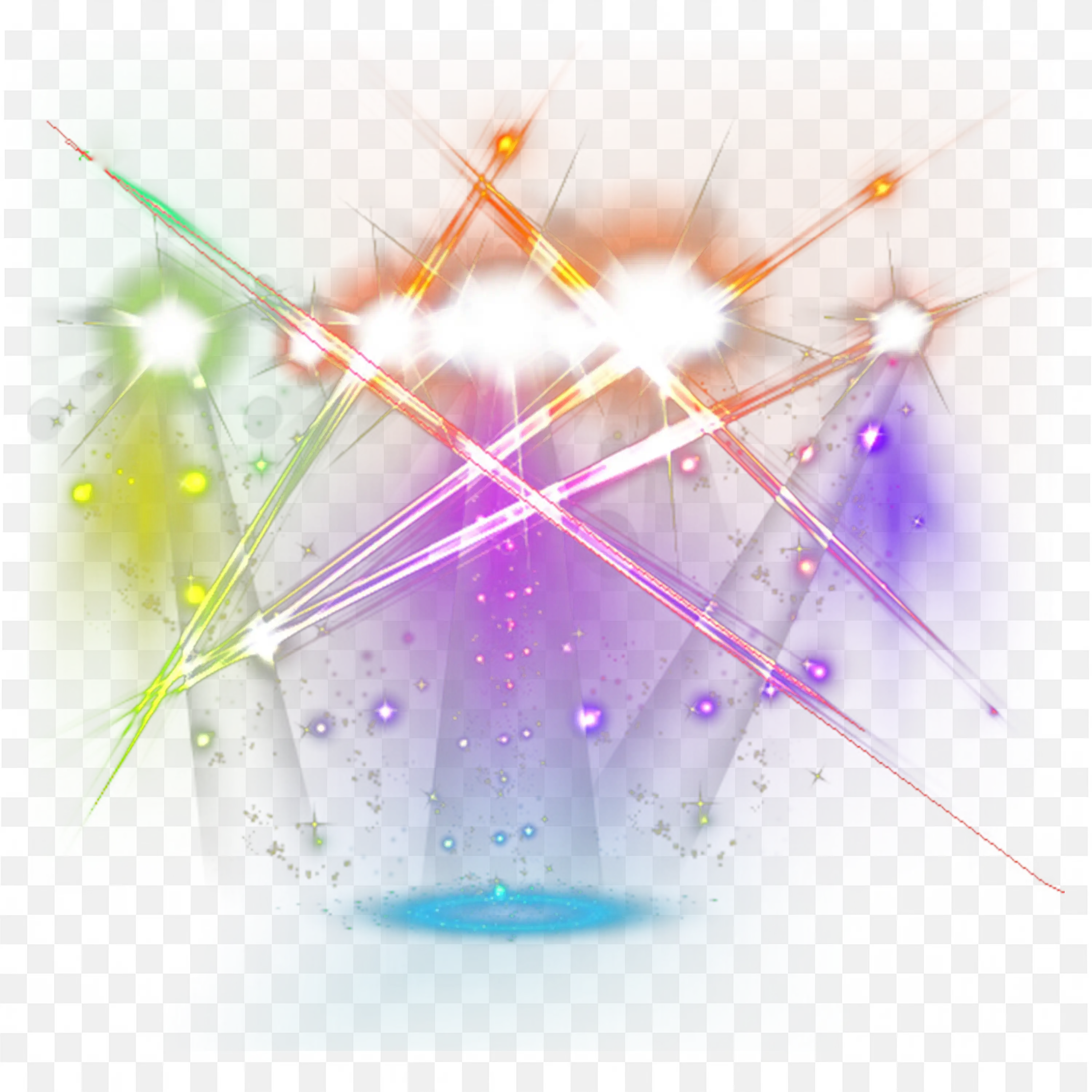 Colourful Stage Lights Shining Bright with Glowing Effects