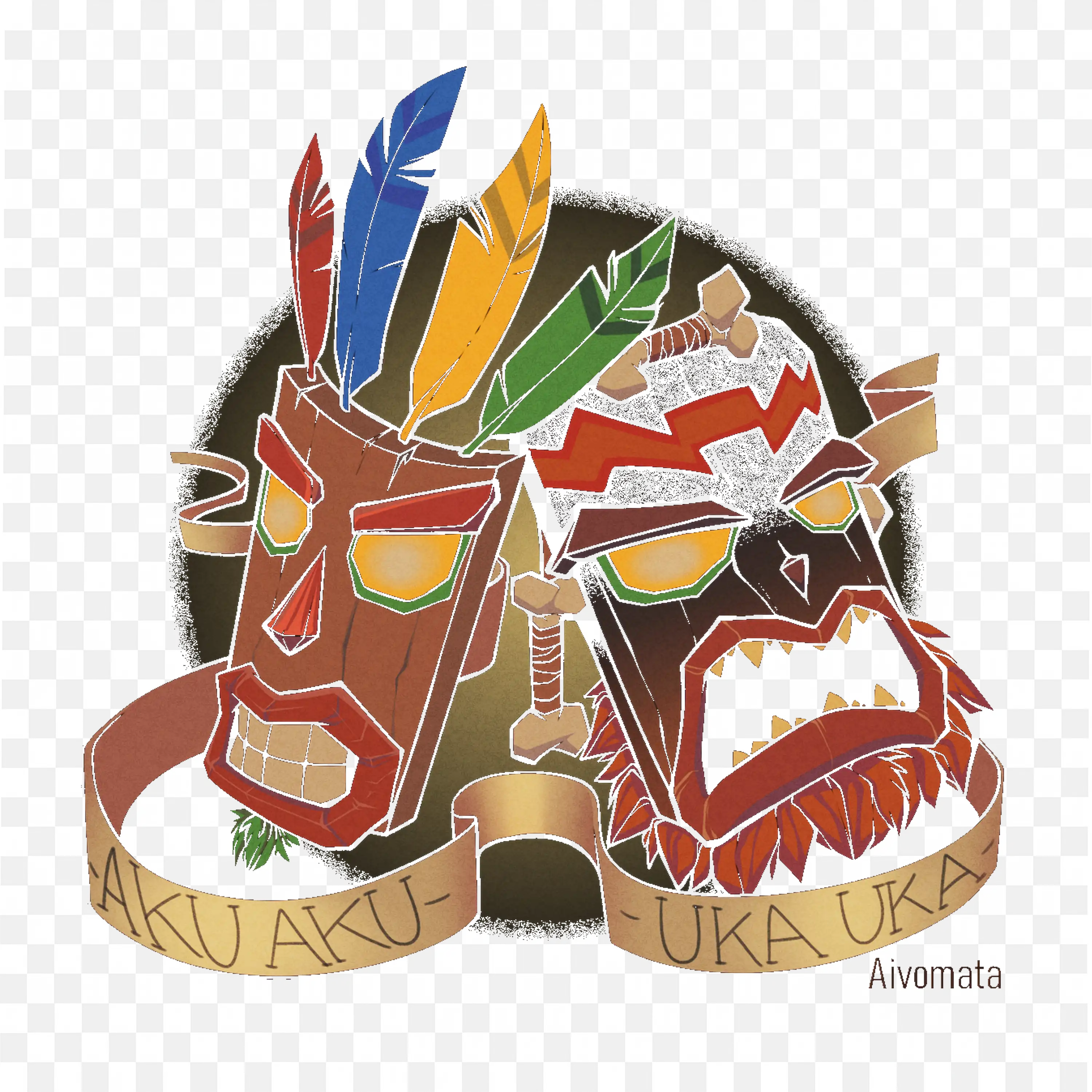 Colourful Tribal Masks with Bold Faces and Feather Details