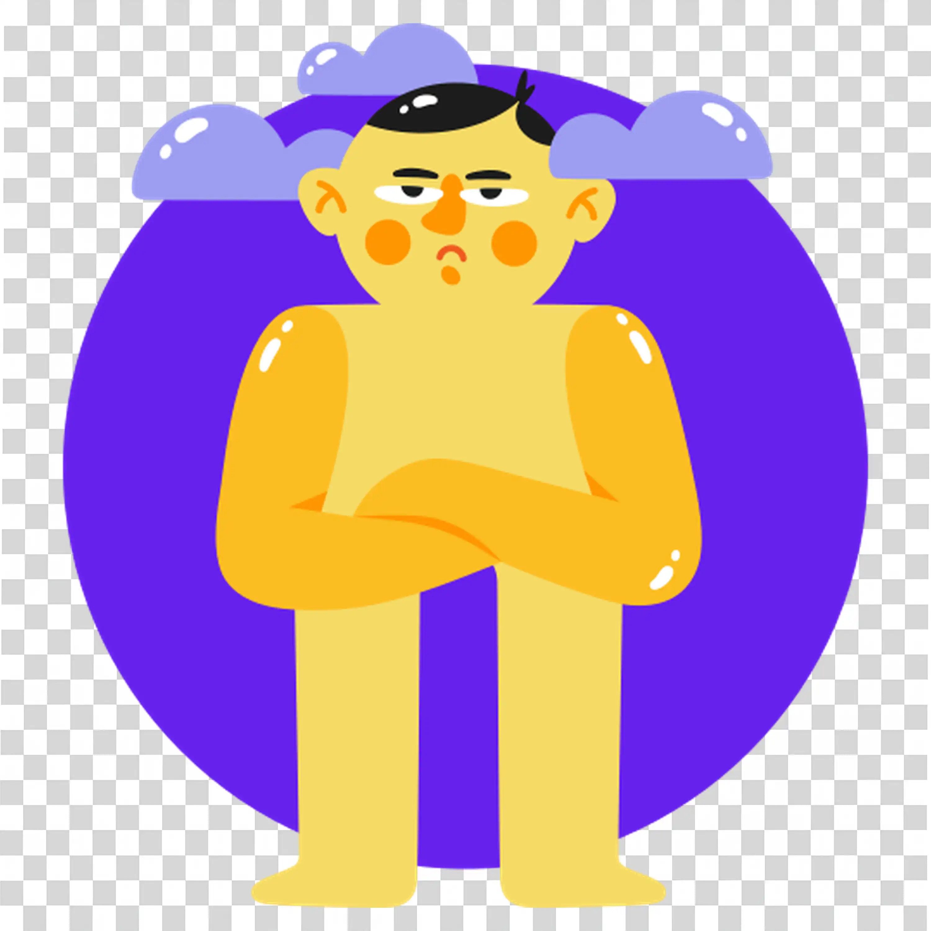Confident Character in Bright Outfit PNG images download