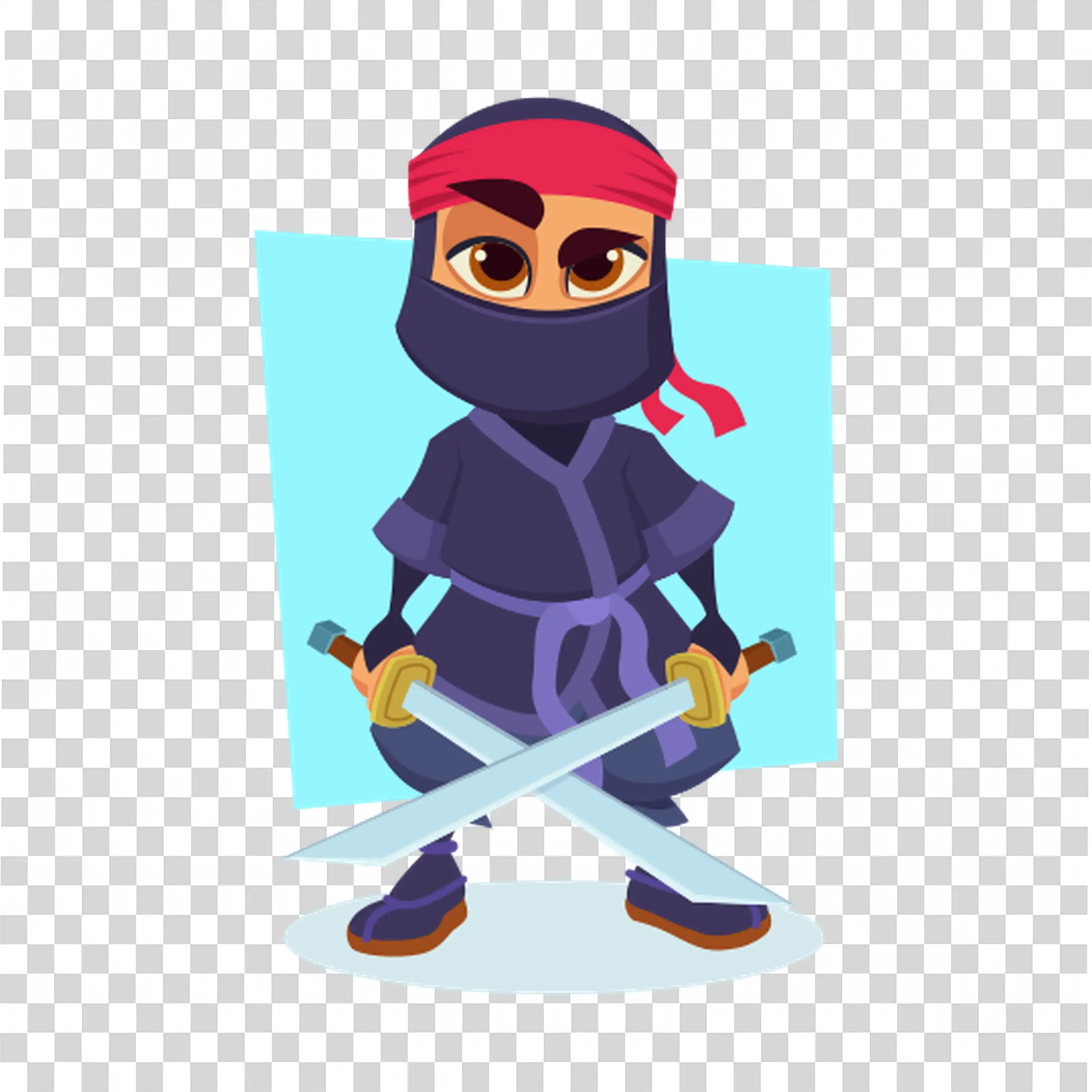 Confident Ninja In Black Suit Standing Proudly free PNG
