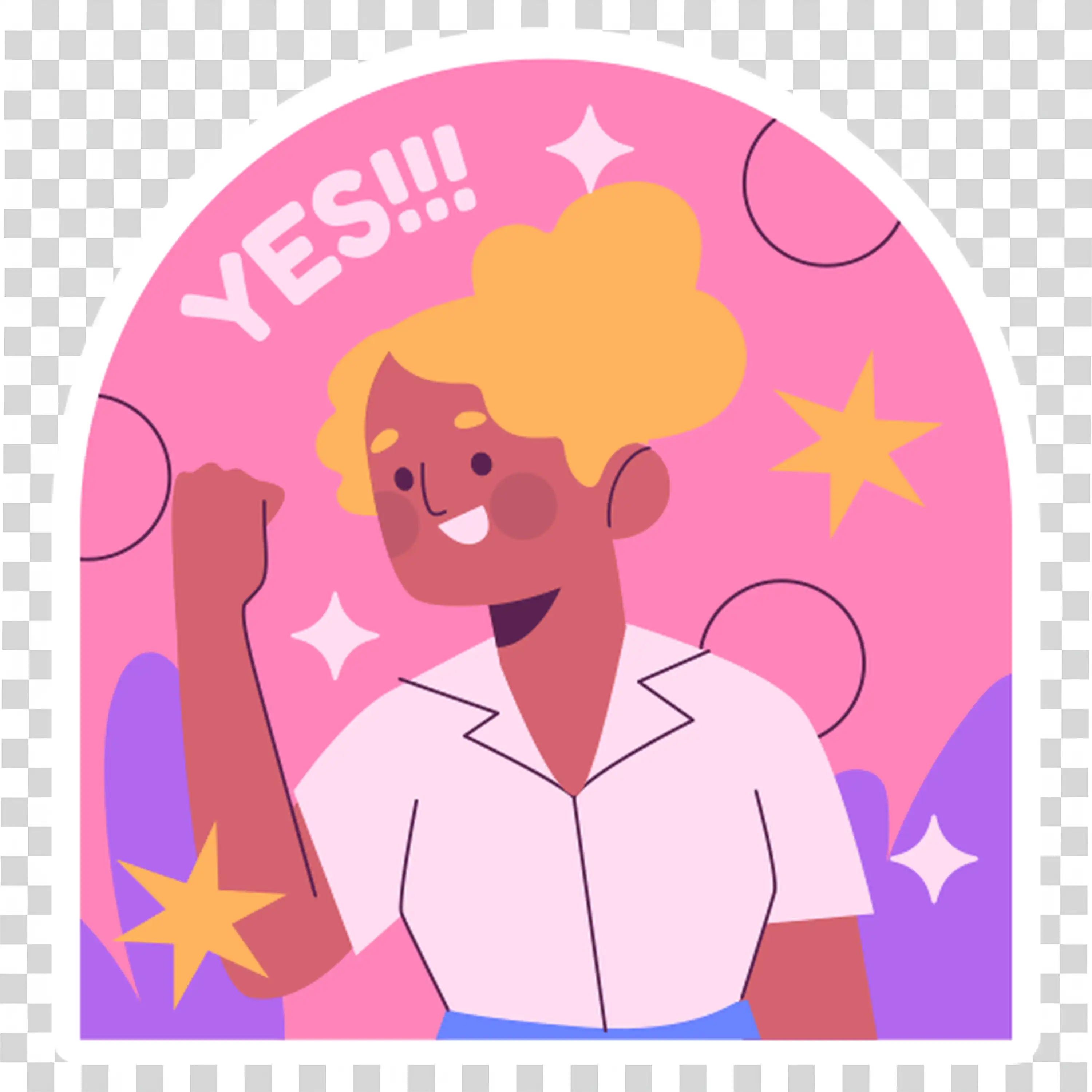 Confident Professional Showing Achievement free PNG image
