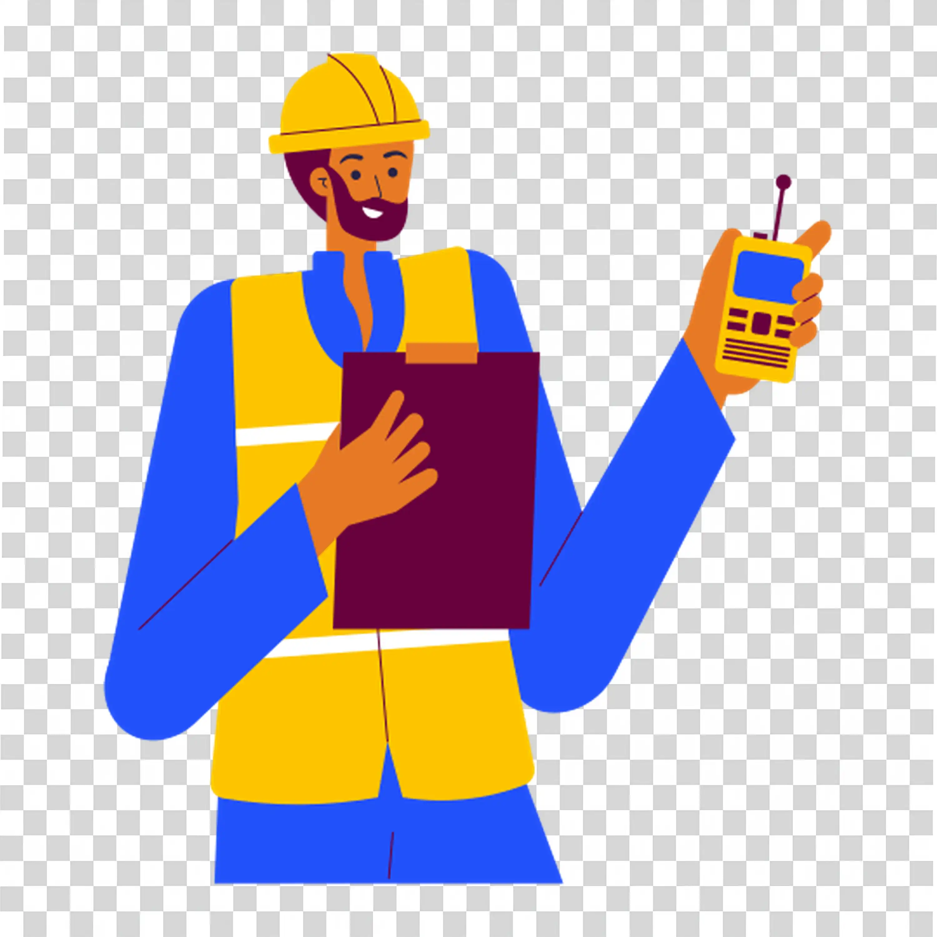 Construction Worker Holding Tool and Giving Thumbs Up
