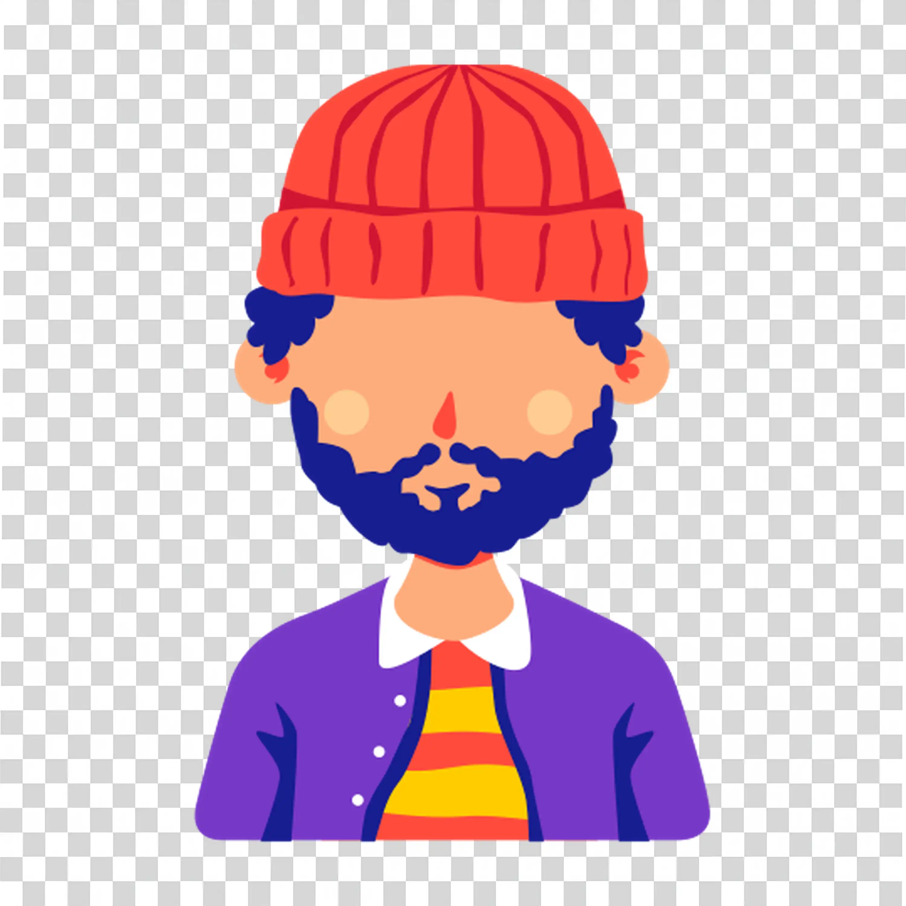 Cool guy with glasses and headphones smiling PNG image