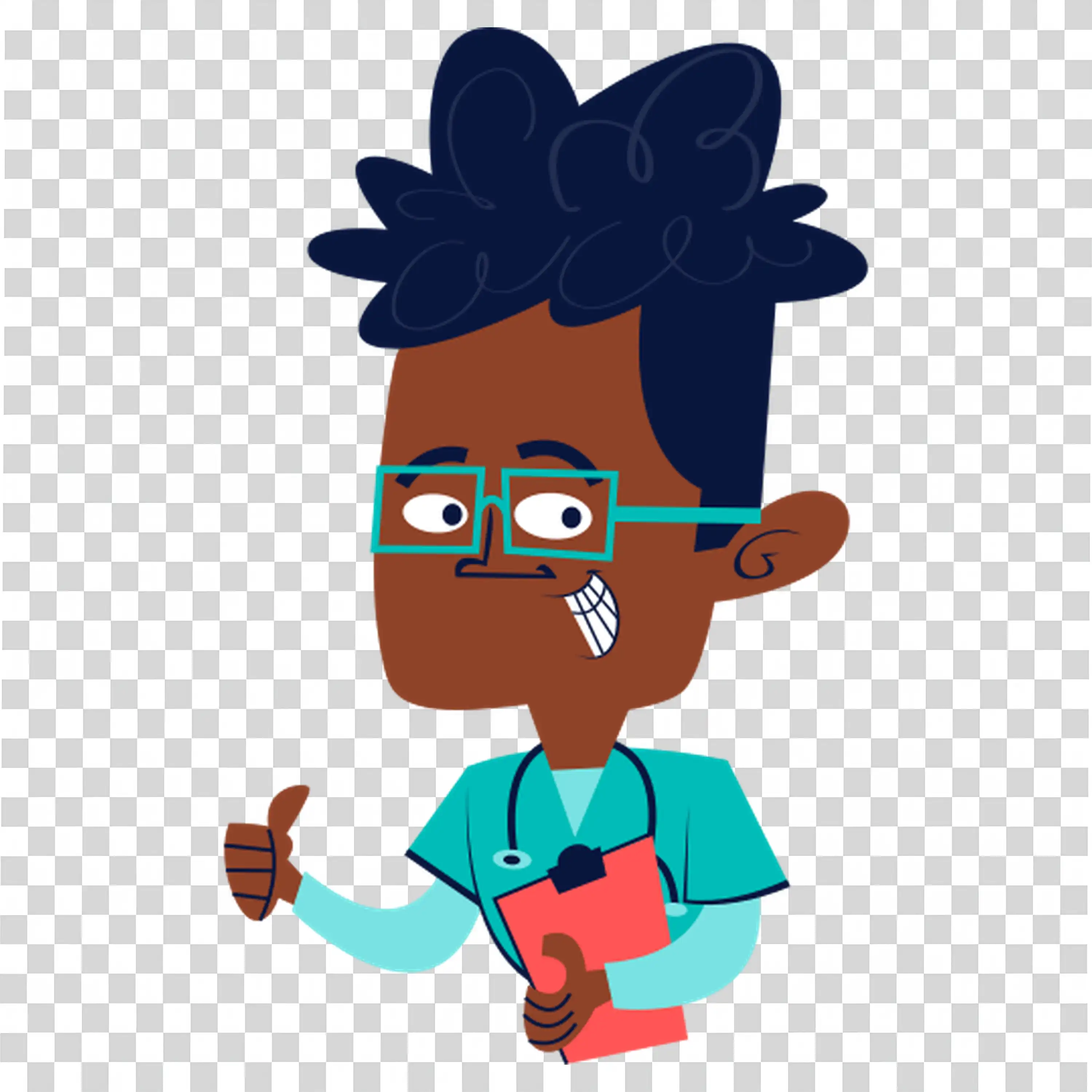 Cool Young Boy Wearing Glasses and Blue Shirt Smiling